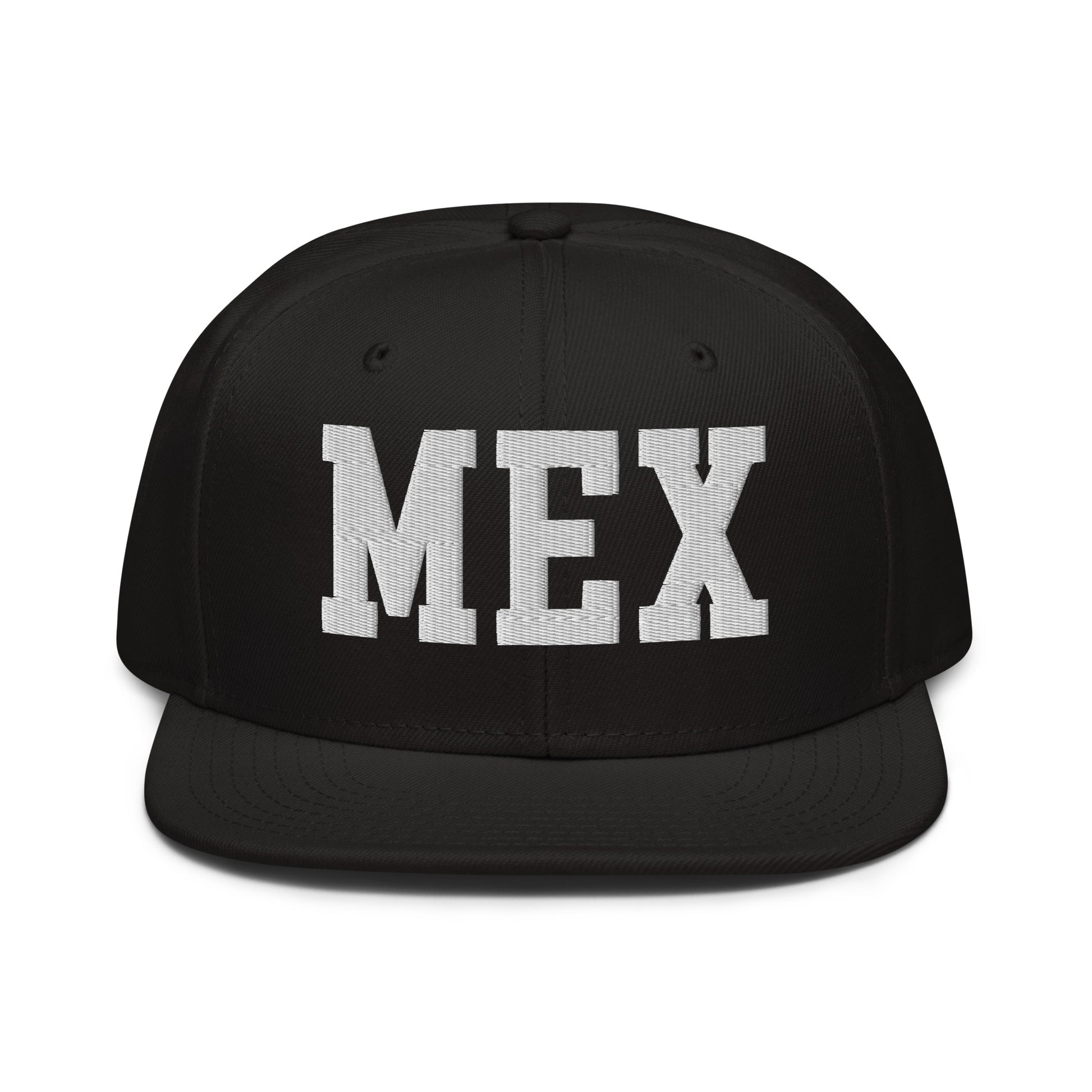 College-Style Wool-Blend Snapback Hat • White • MEX Mexico City • YHM Designs - Image 07