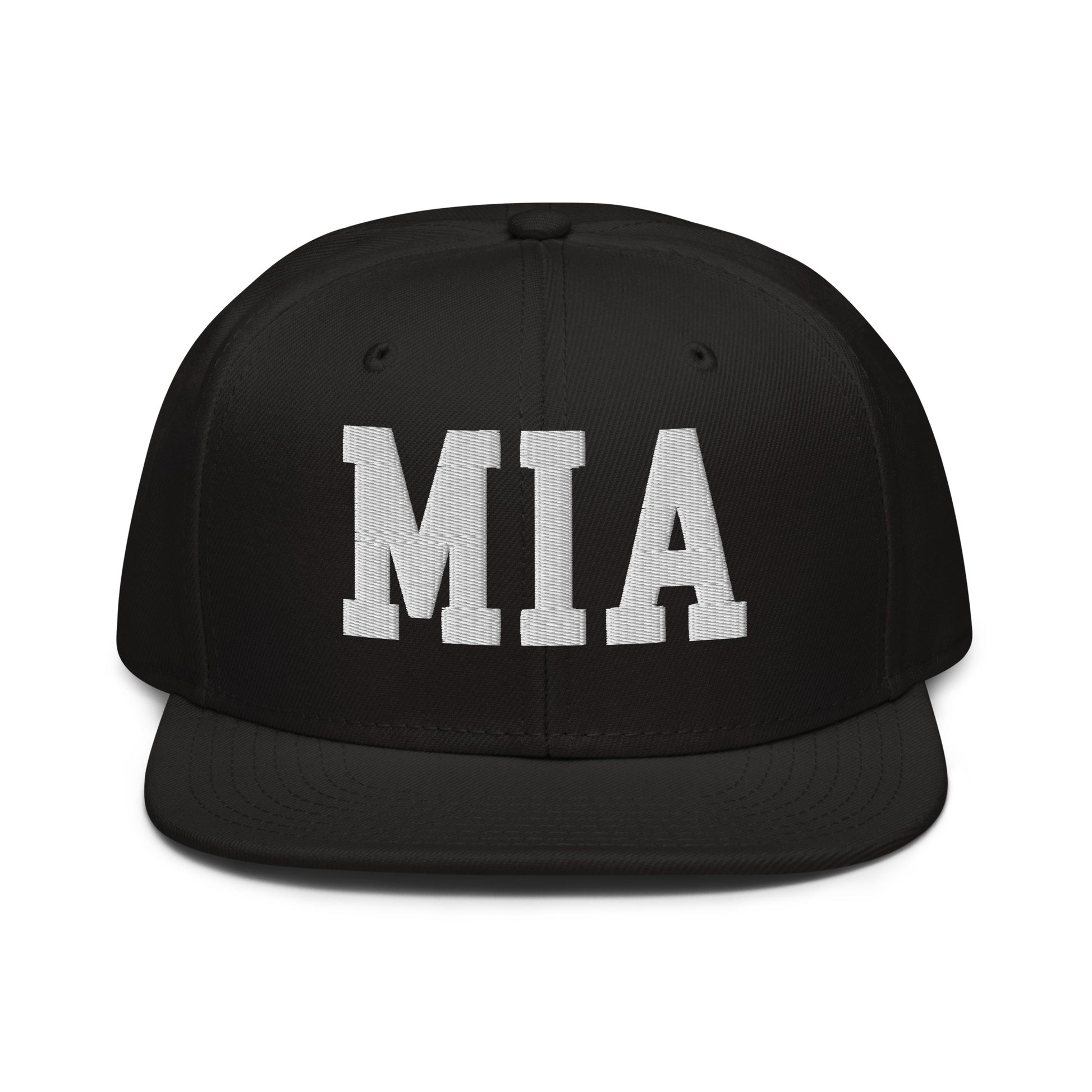 College-Style Wool-Blend Snapback Hat • White • MIA Miami • YHM Designs - Image 07