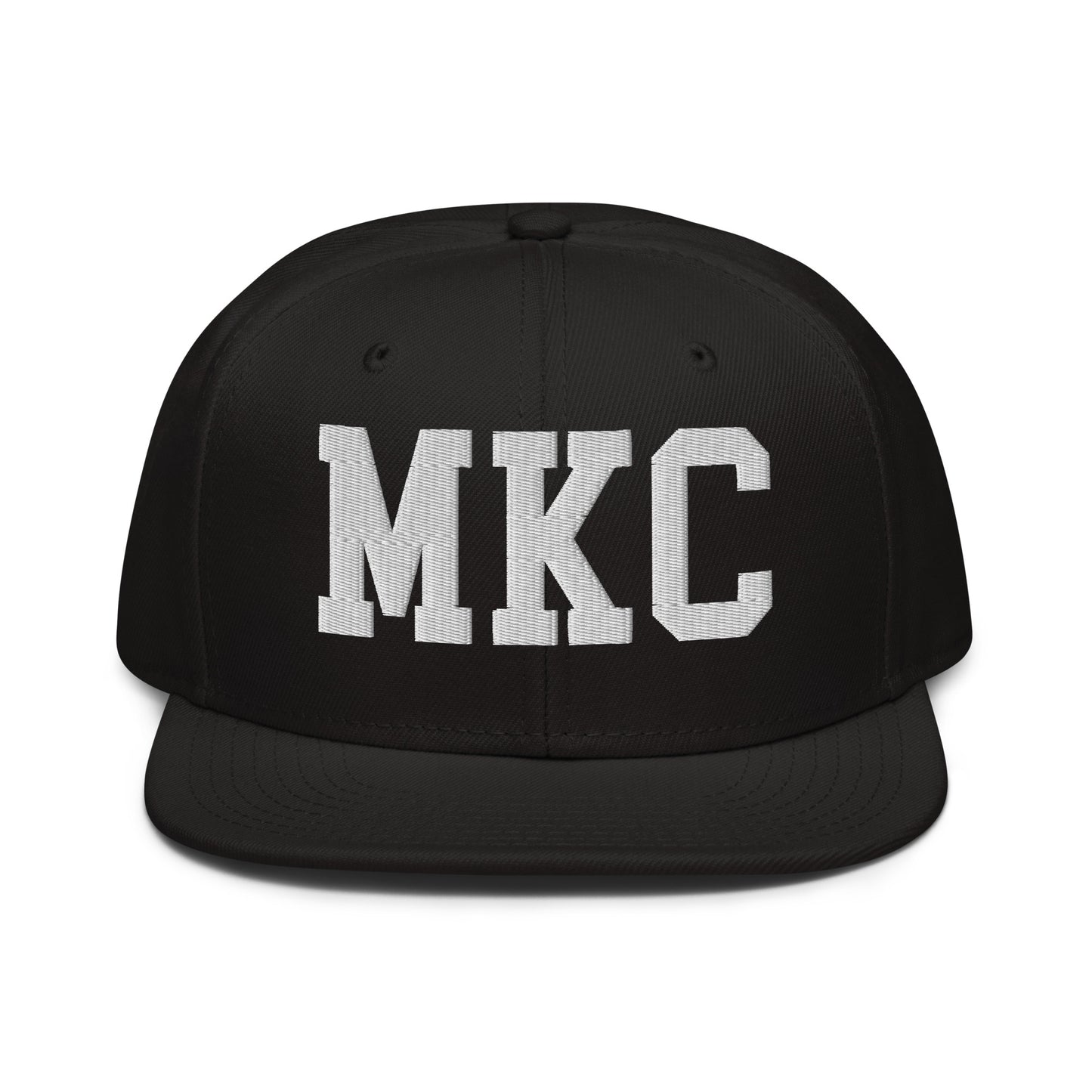 College-Style Wool-Blend Snapback Hat • White • MKC Kansas City • YHM Designs - Image 07