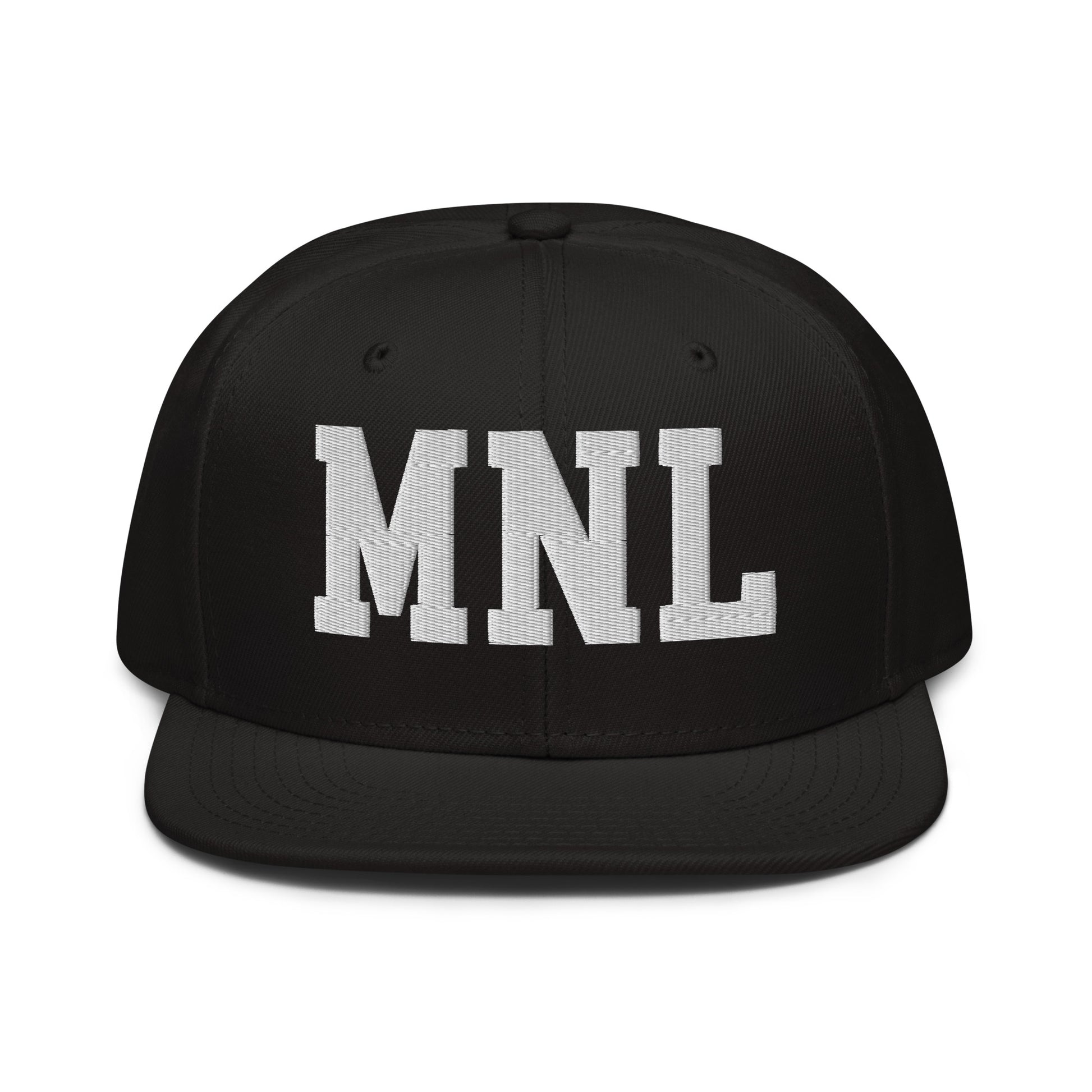 College-Style Wool-Blend Snapback Hat • White • MNL Manila • YHM Designs - Image 07