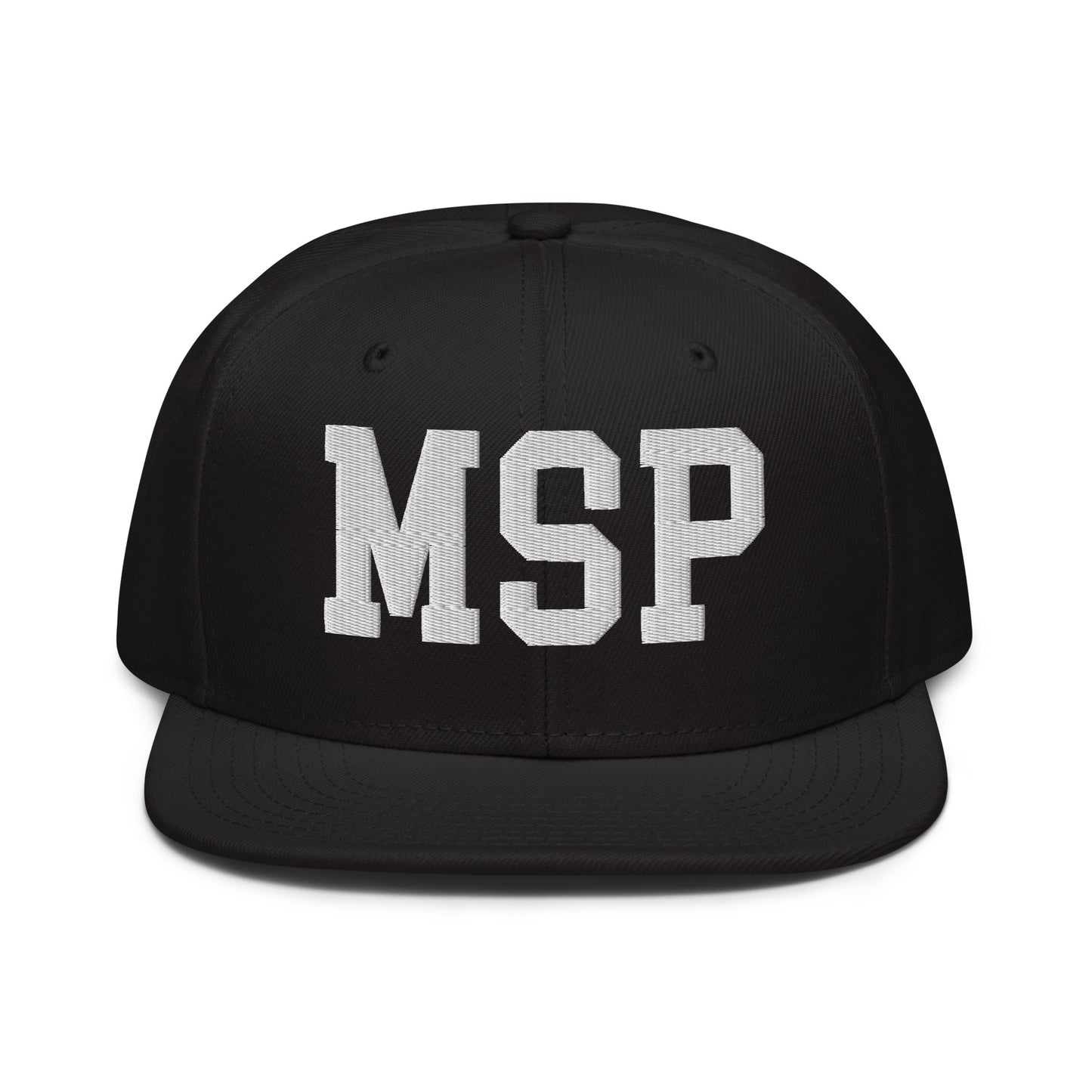 College-Style Wool-Blend Snapback Hat • White • MSP Minneapolis • YHM Designs - Image 07