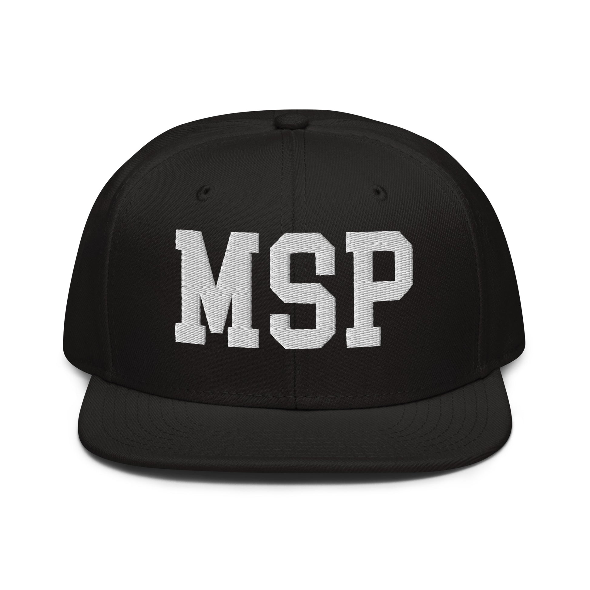 College-Style Wool-Blend Snapback Hat • White • MSP Minneapolis • YHM Designs - Image 07