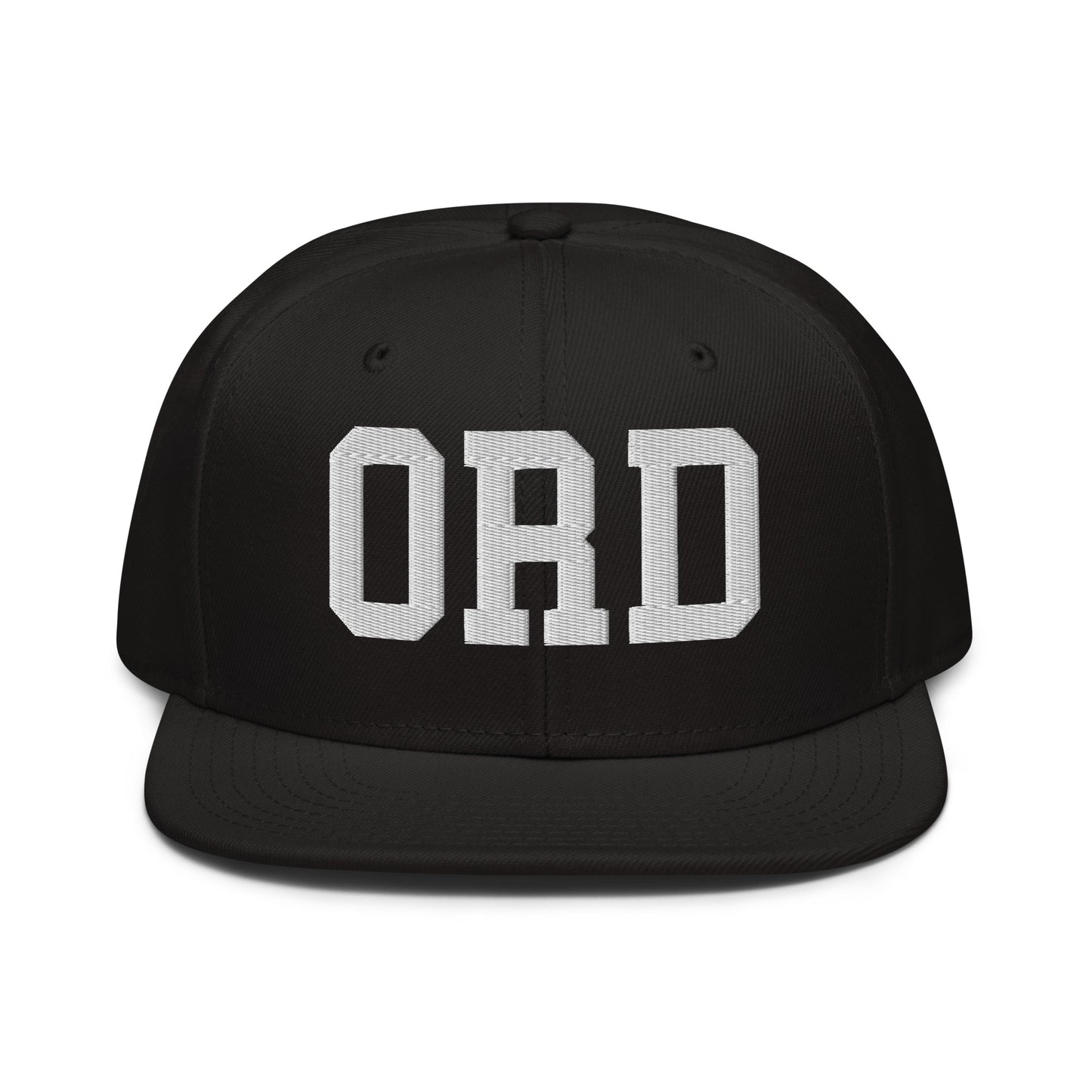 College-Style Wool-Blend Snapback Hat • White • ORD Chicago • YHM Designs - Image 07