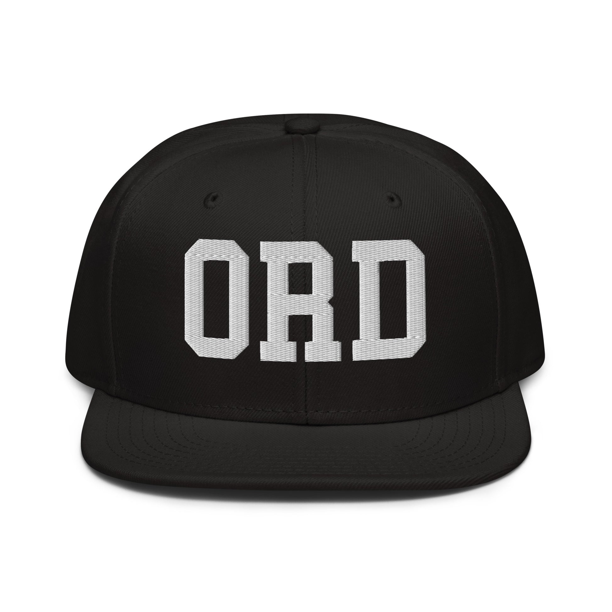 College-Style Wool-Blend Snapback Hat • White • ORD Chicago • YHM Designs - Image 07