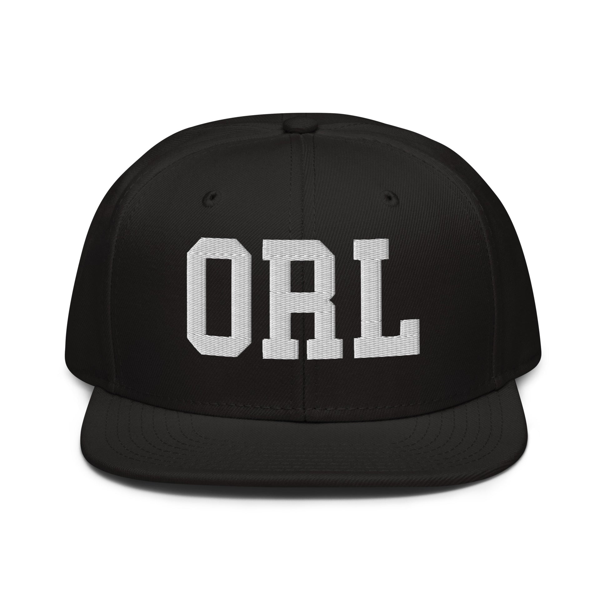 College-Style Wool-Blend Snapback Hat • White • ORL Orlando • YHM Designs - Image 07
