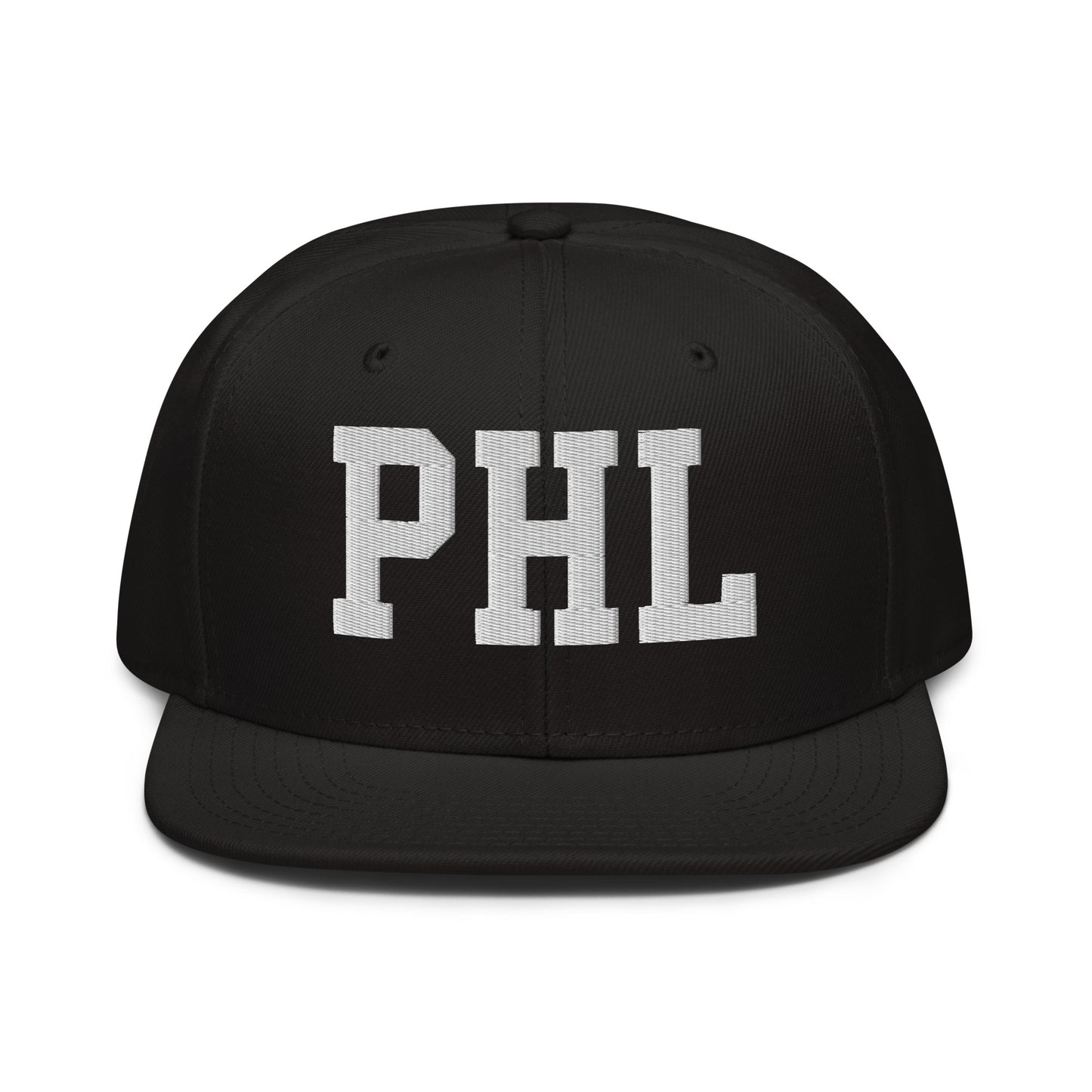 College-Style Wool-Blend Snapback Hat • White • PHL Philadelphia • YHM Designs - Image 07