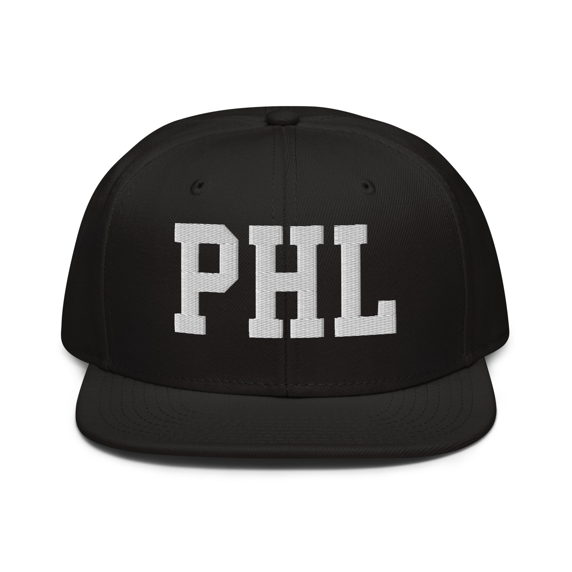 College-Style Wool-Blend Snapback Hat • White • PHL Philadelphia • YHM Designs - Image 07