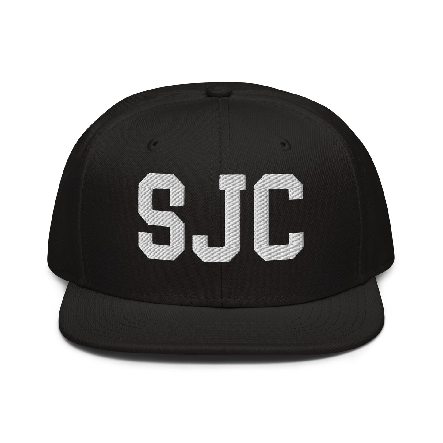 College-Style Wool-Blend Snapback Hat • White • SJC San Jose • YHM Designs - Image 07