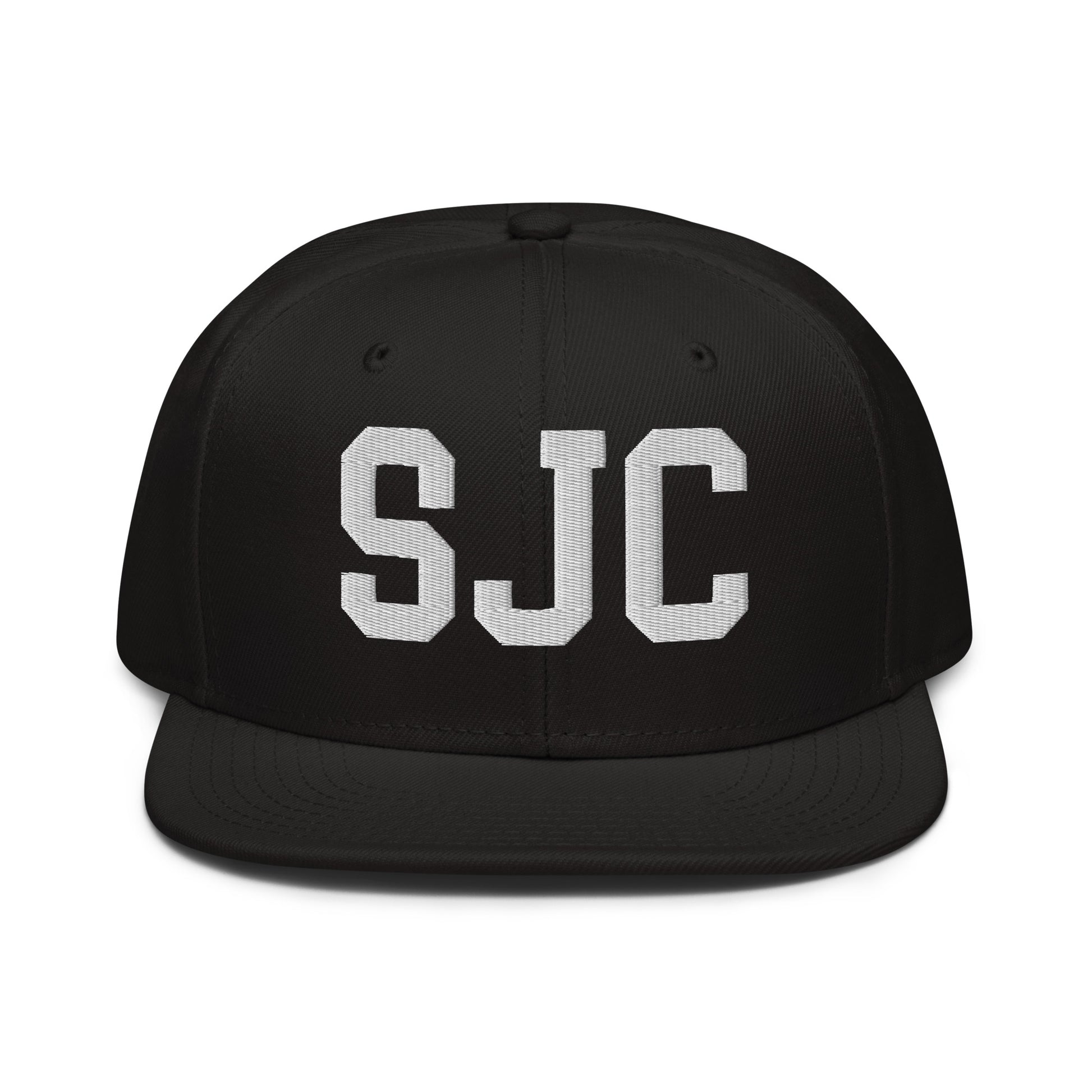 College-Style Wool-Blend Snapback Hat • White • SJC San Jose • YHM Designs - Image 07