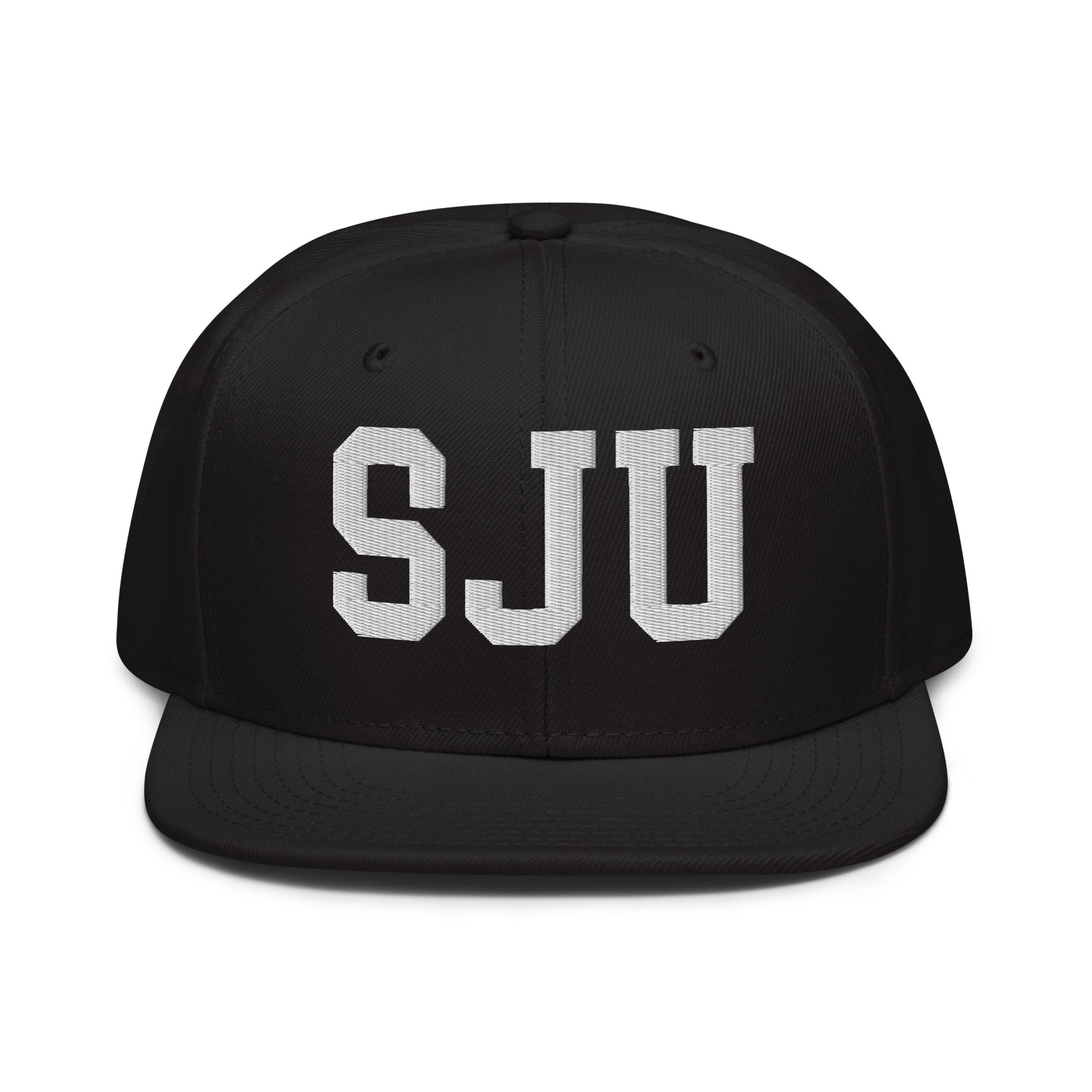College-Style Wool-Blend Snapback Hat • White • SJU San Juan • YHM Designs - Image 07