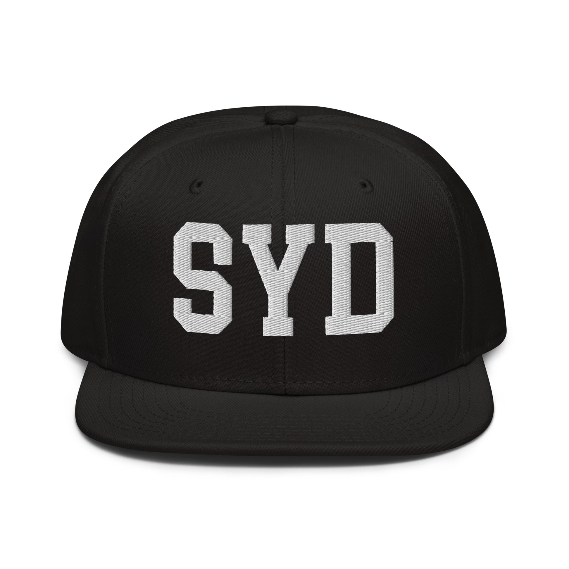 College-Style Wool-Blend Snapback Hat • White • SYD Sydney • YHM Designs - Image 07
