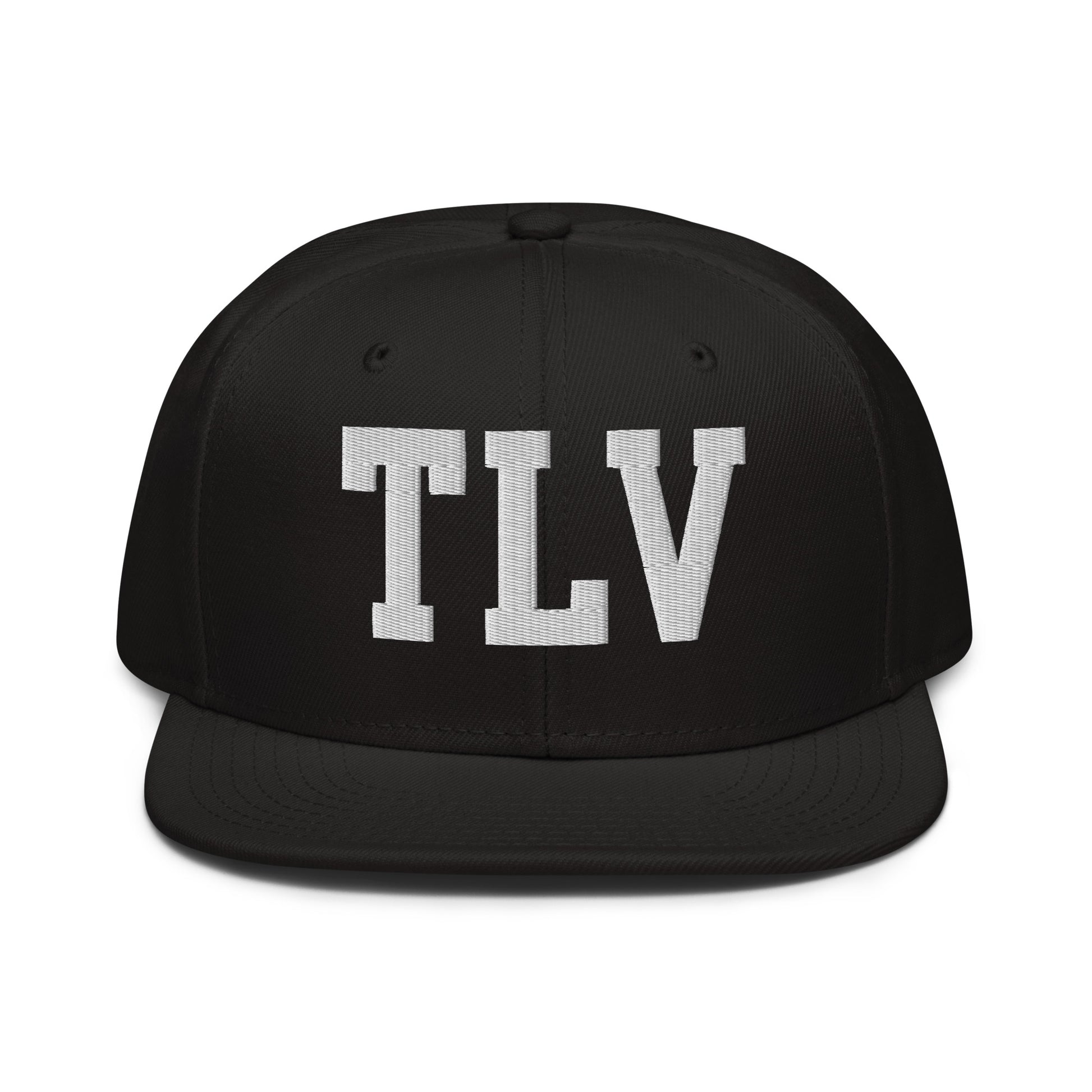 College-Style Wool-Blend Snapback Hat • White • TLV Tel Aviv • YHM Designs - Image 07