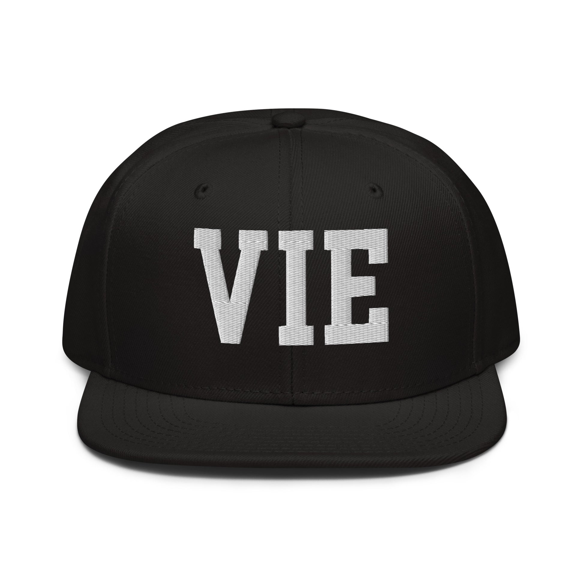 College-Style Wool-Blend Snapback Hat • White • VIE Vienna • YHM Designs - Image 07