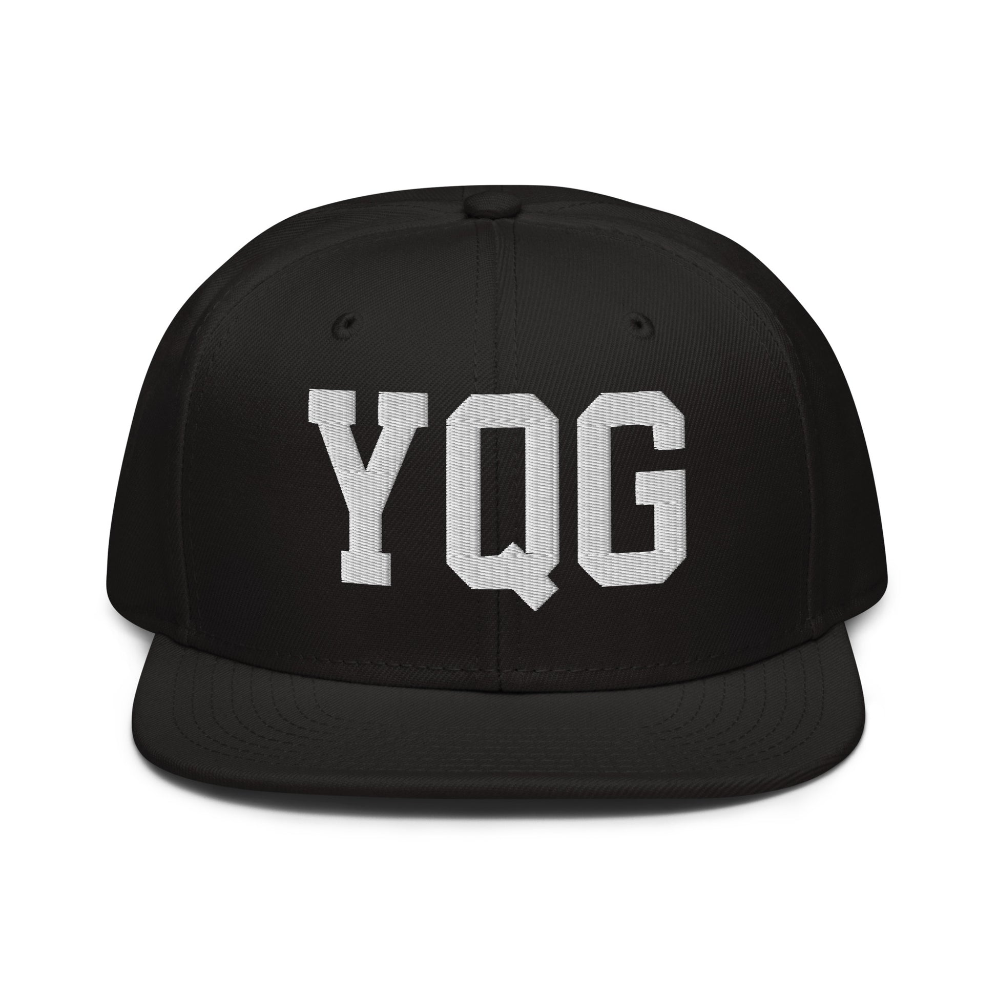 College-Style Wool-Blend Snapback Hat • White • YQG Windsor • YHM Designs - Image 07