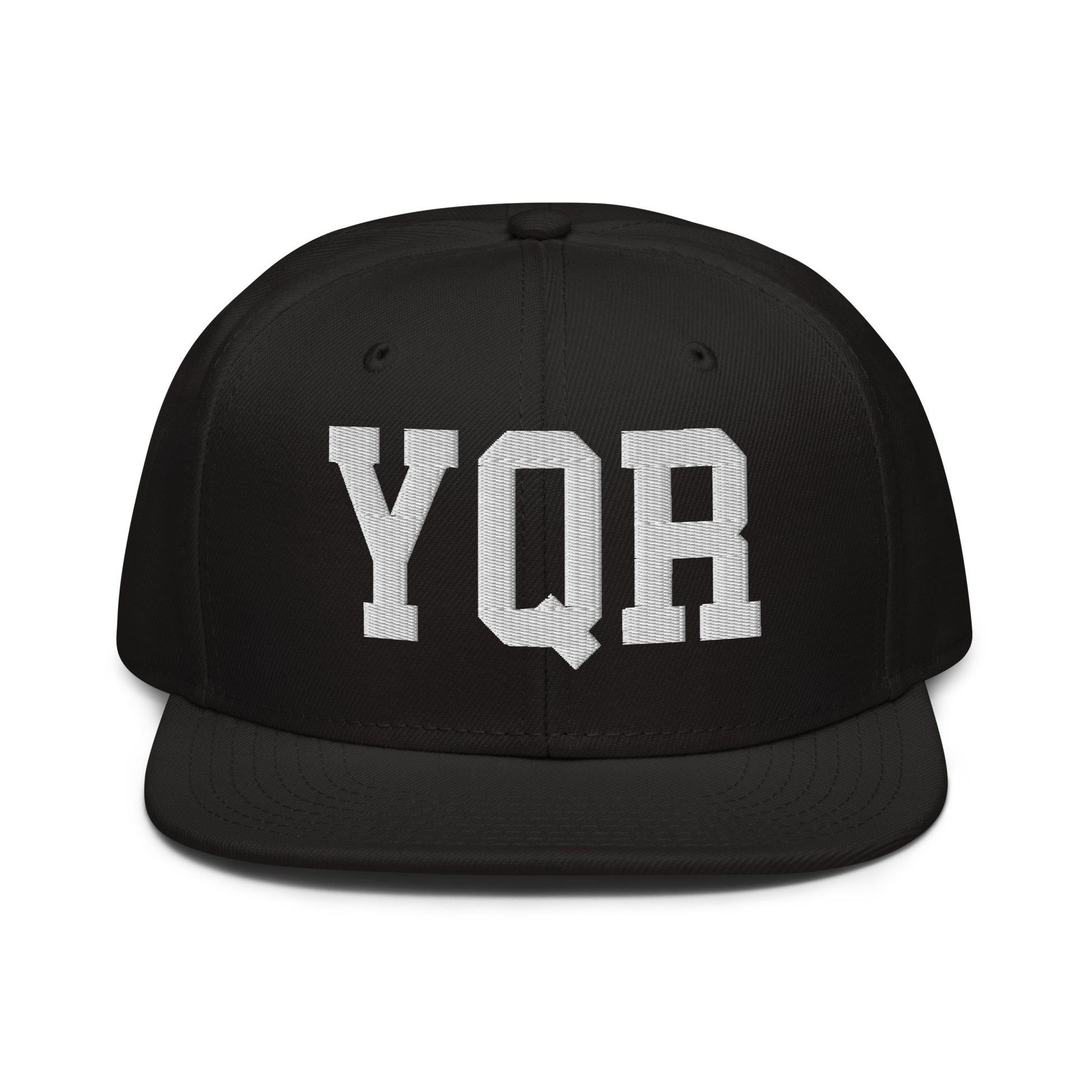 College-Style Wool-Blend Snapback Hat • White • YQR Regina • YHM Designs - Image 07