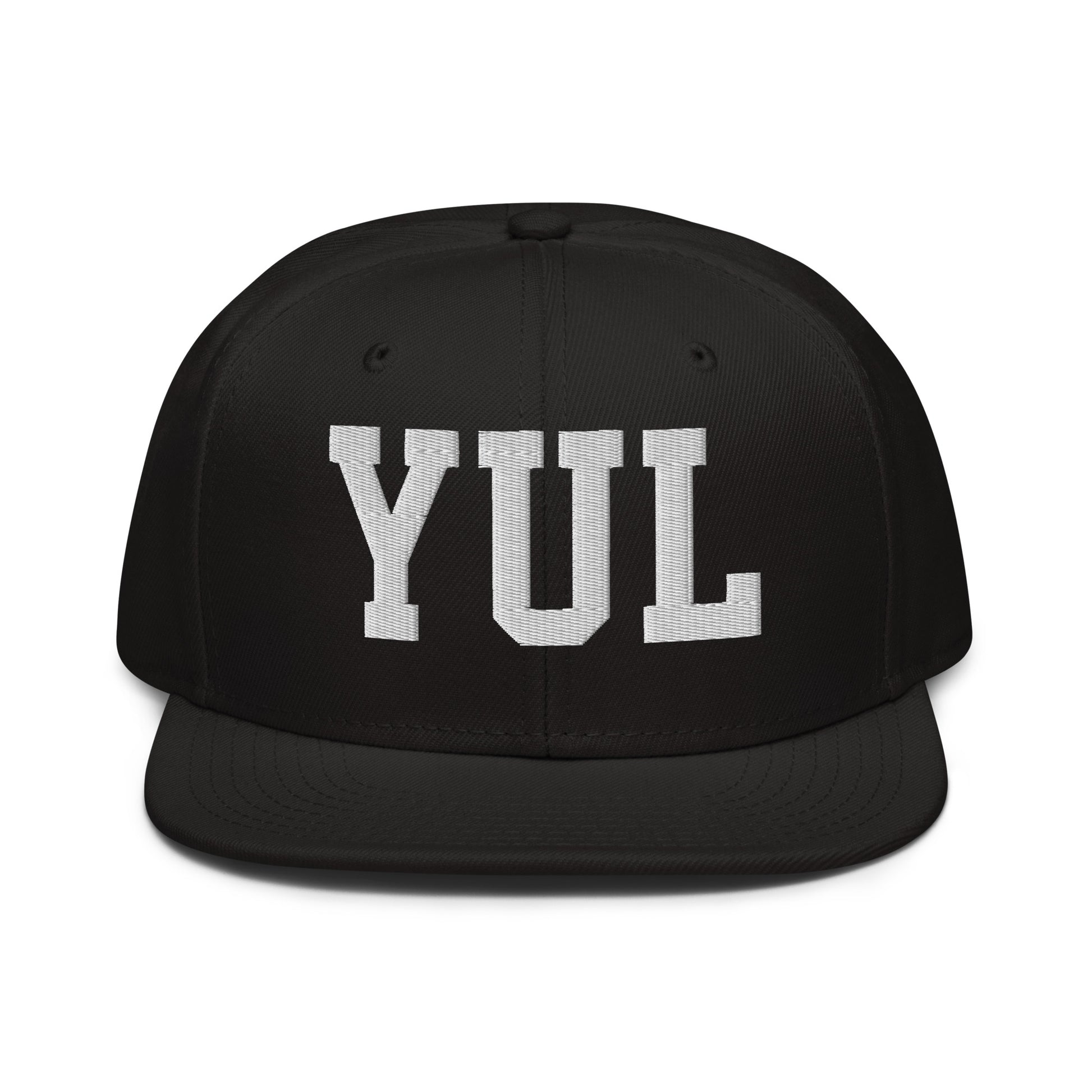 College-Style Wool-Blend Snapback Hat • White • YUL Montreal • YHM Designs - Image 07
