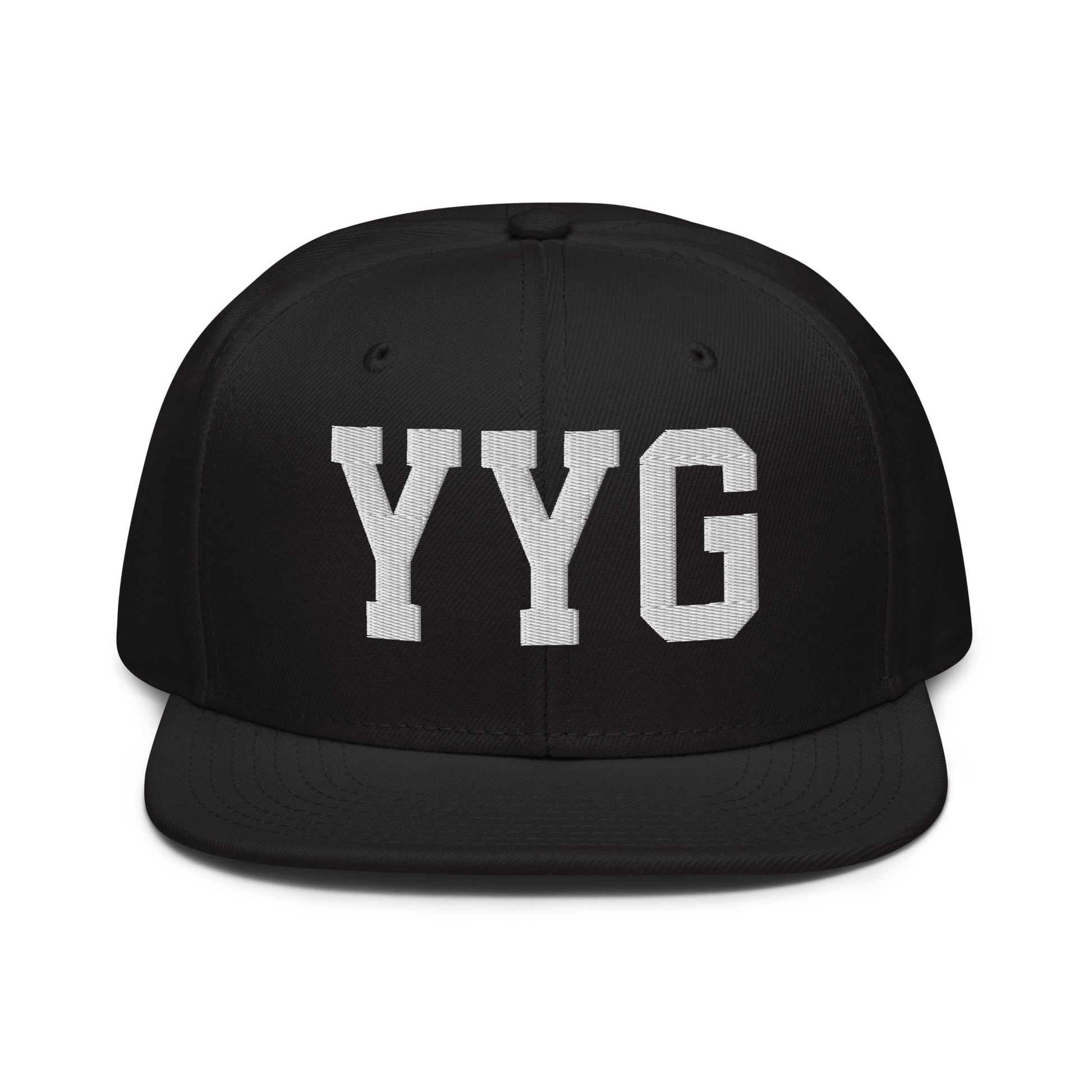 College-Style Wool-Blend Snapback Hat • White • YYG Charlottetown • YHM Designs - Image 07
