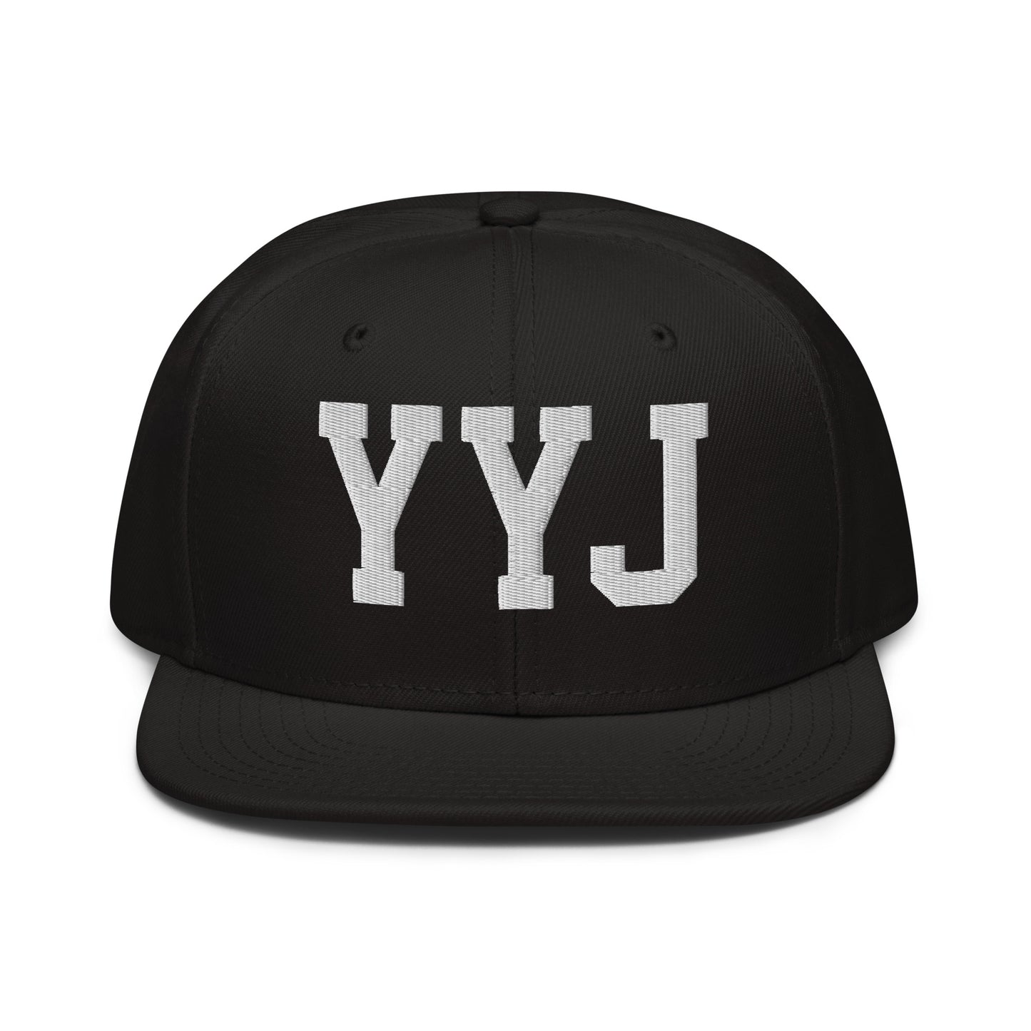 College-Style Wool-Blend Snapback Hat • White • YYJ Victoria • YHM Designs - Image 07