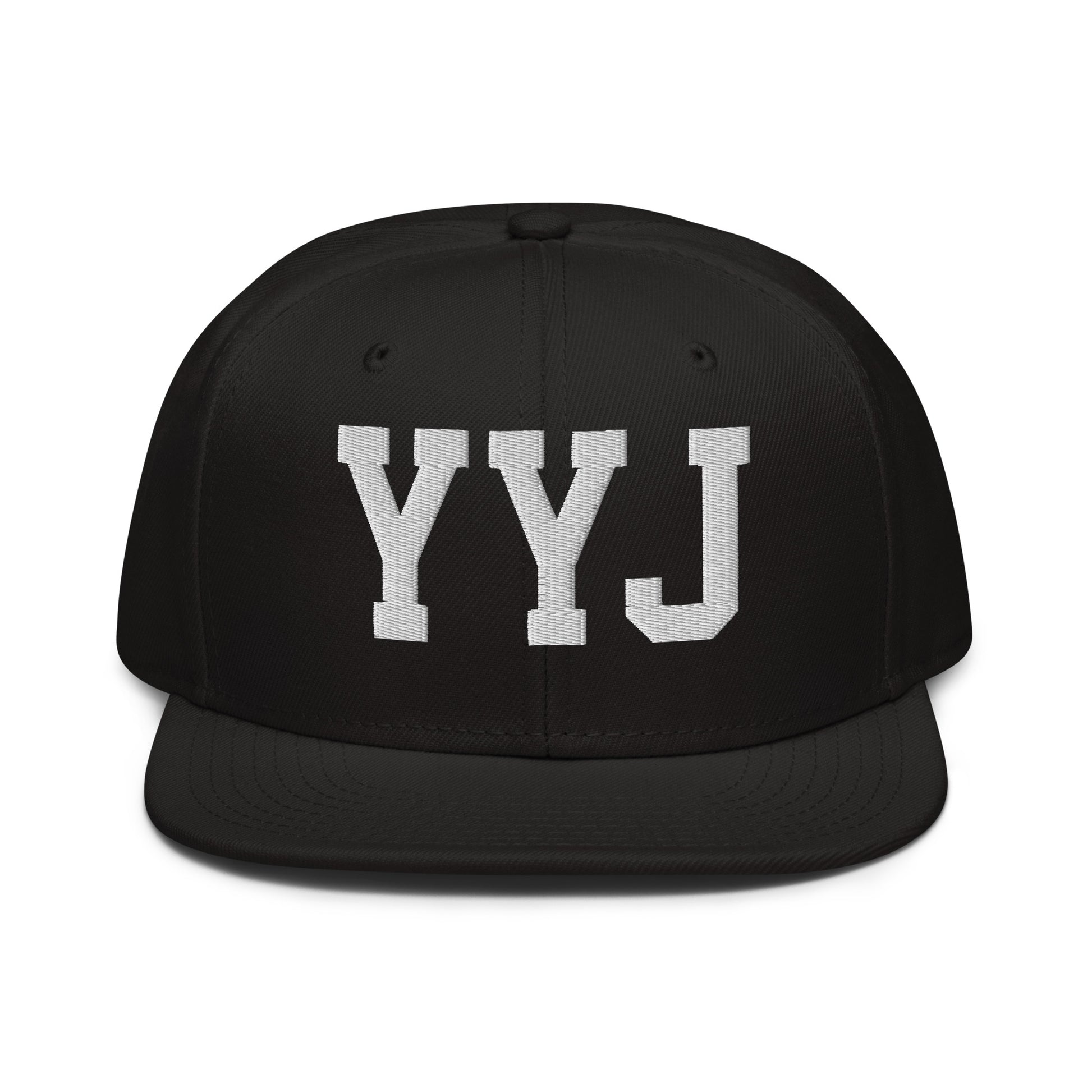 College-Style Wool-Blend Snapback Hat • White • YYJ Victoria • YHM Designs - Image 07