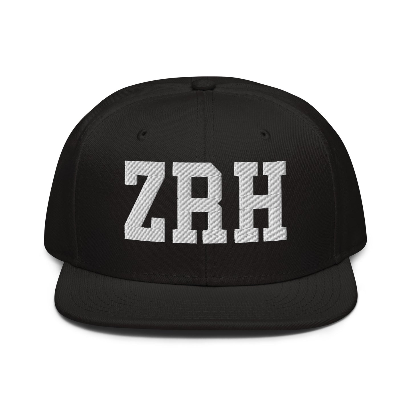 College-Style Wool-Blend Snapback Hat • White • ZRH Zurich • YHM Designs - Image 07