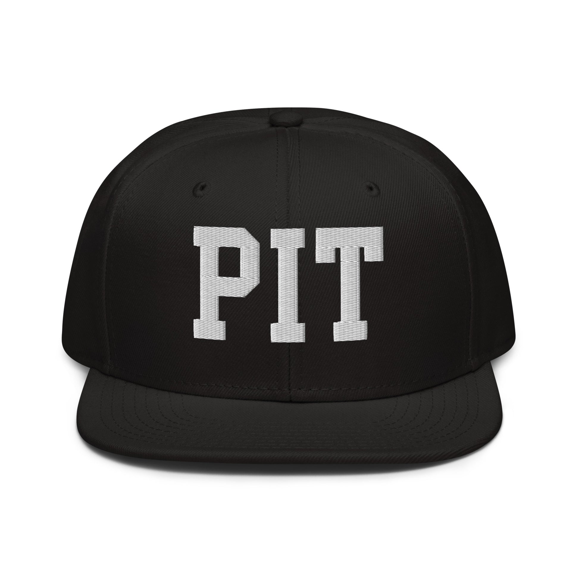 College-Style Wool-Blend Snapback Hat • White • PIT Pittsburgh • YHM Designs - Image 07