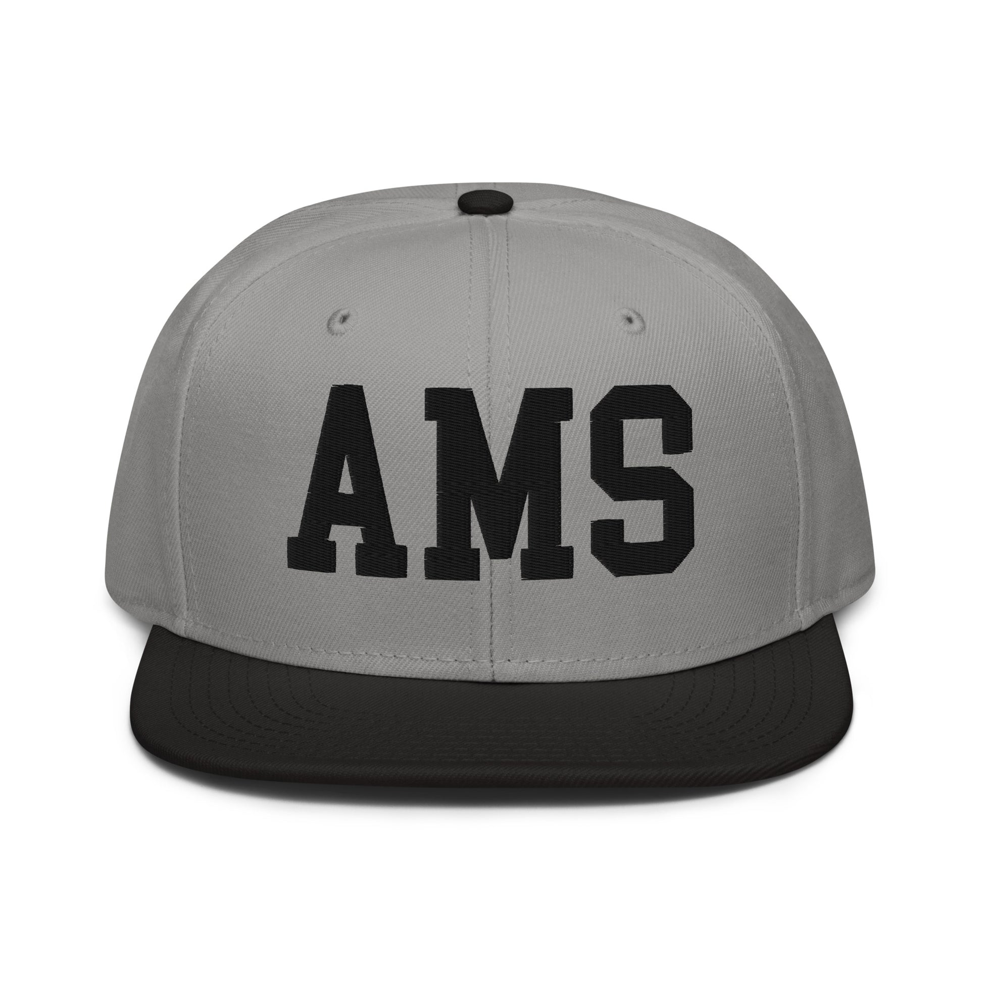College-Style Wool-Blend Snapback Hat • Black • AMS Amsterdam • YHM Designs - Image 19