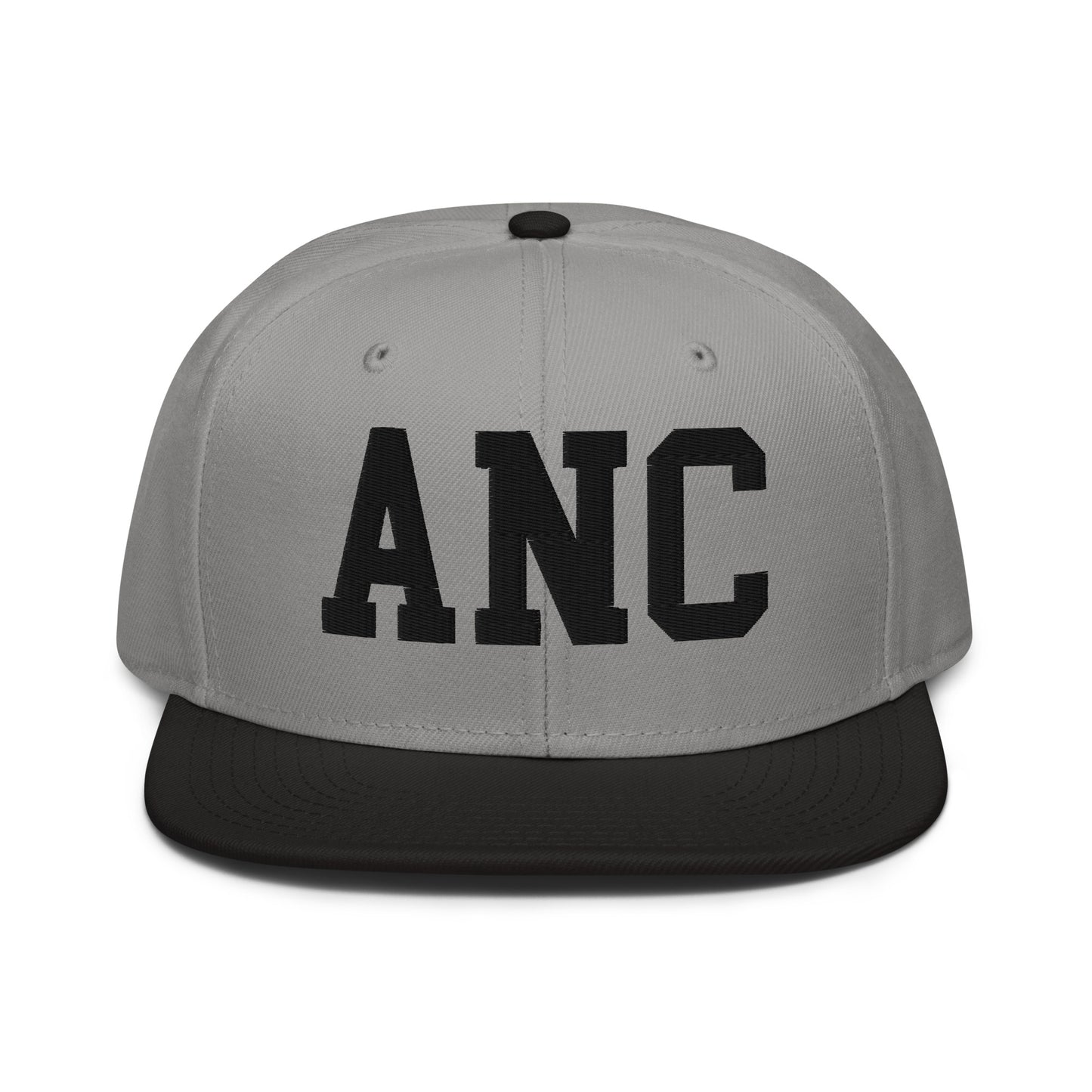 College-Style Wool-Blend Snapback Hat • Black • ANC Anchorage • YHM Designs - Image 19