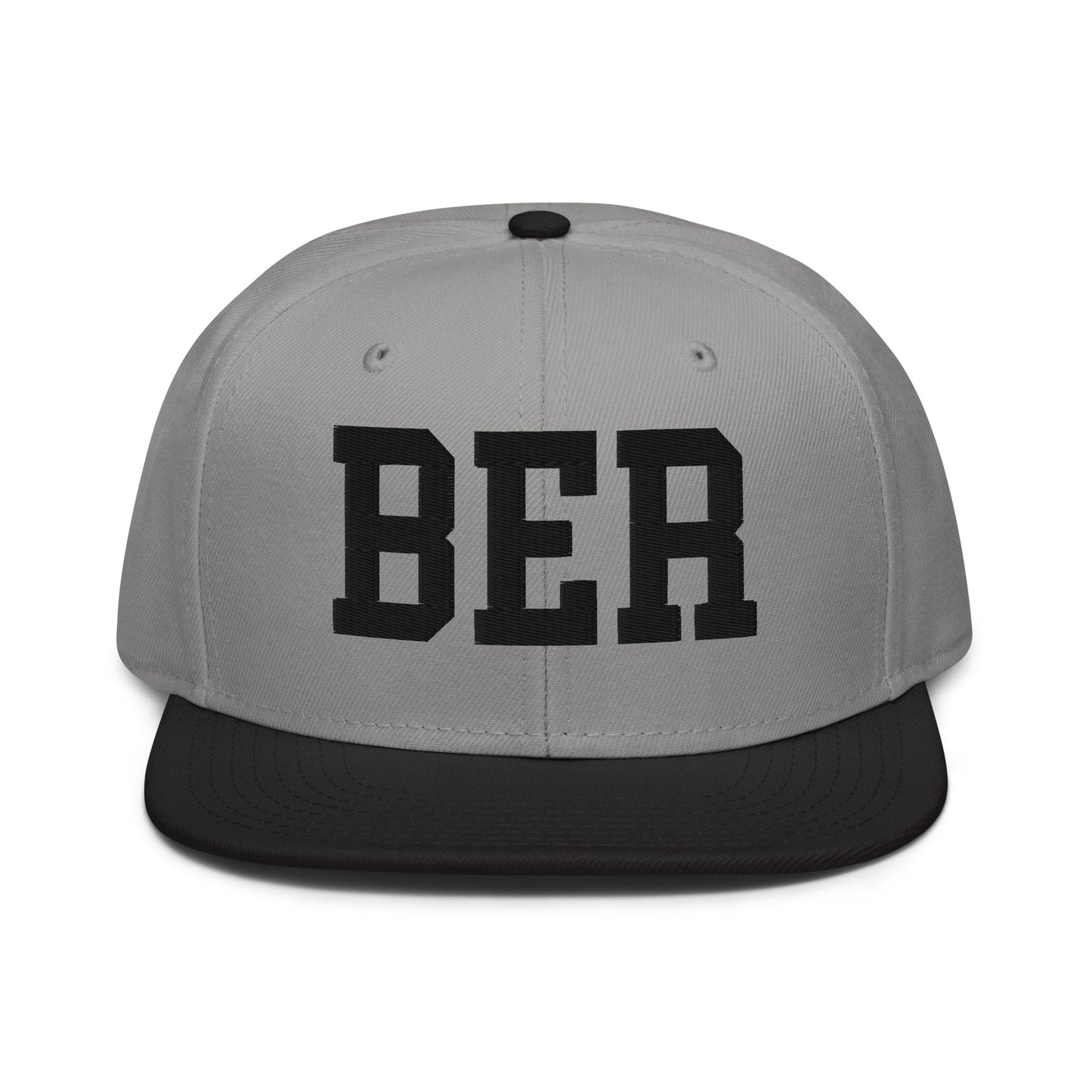 College-Style Wool-Blend Snapback Hat • Black • BER Berlin • YHM Designs - Image 19