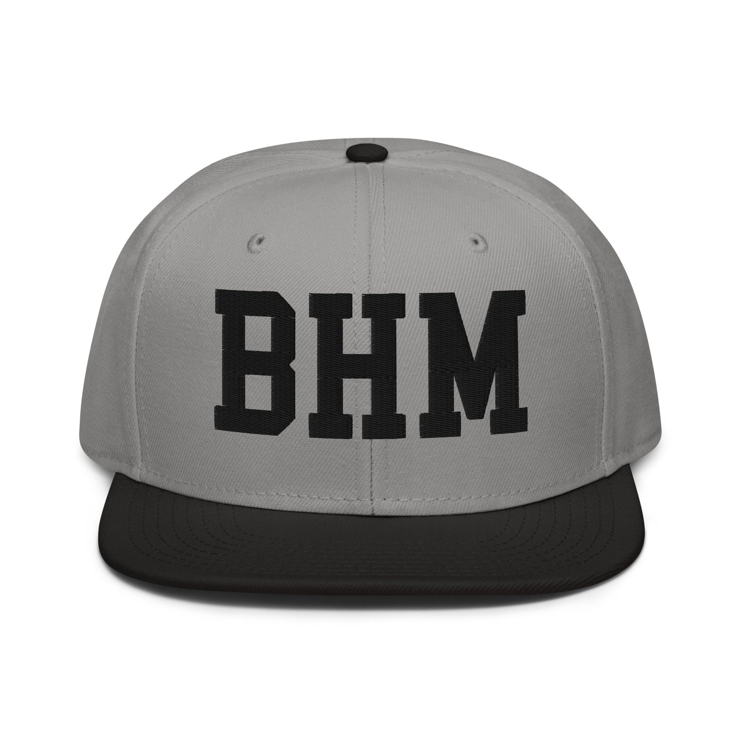 College-Style Wool-Blend Snapback Hat • Black • BHM Birmingham • YHM Designs - Image 19