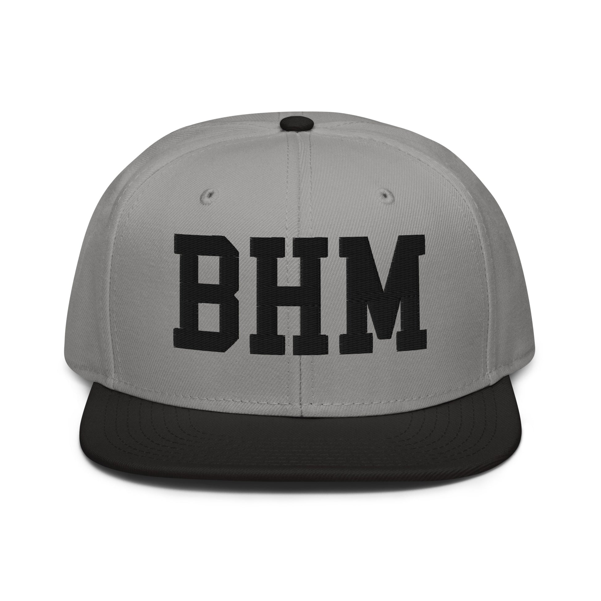 College-Style Wool-Blend Snapback Hat • Black • BHM Birmingham • YHM Designs - Image 19