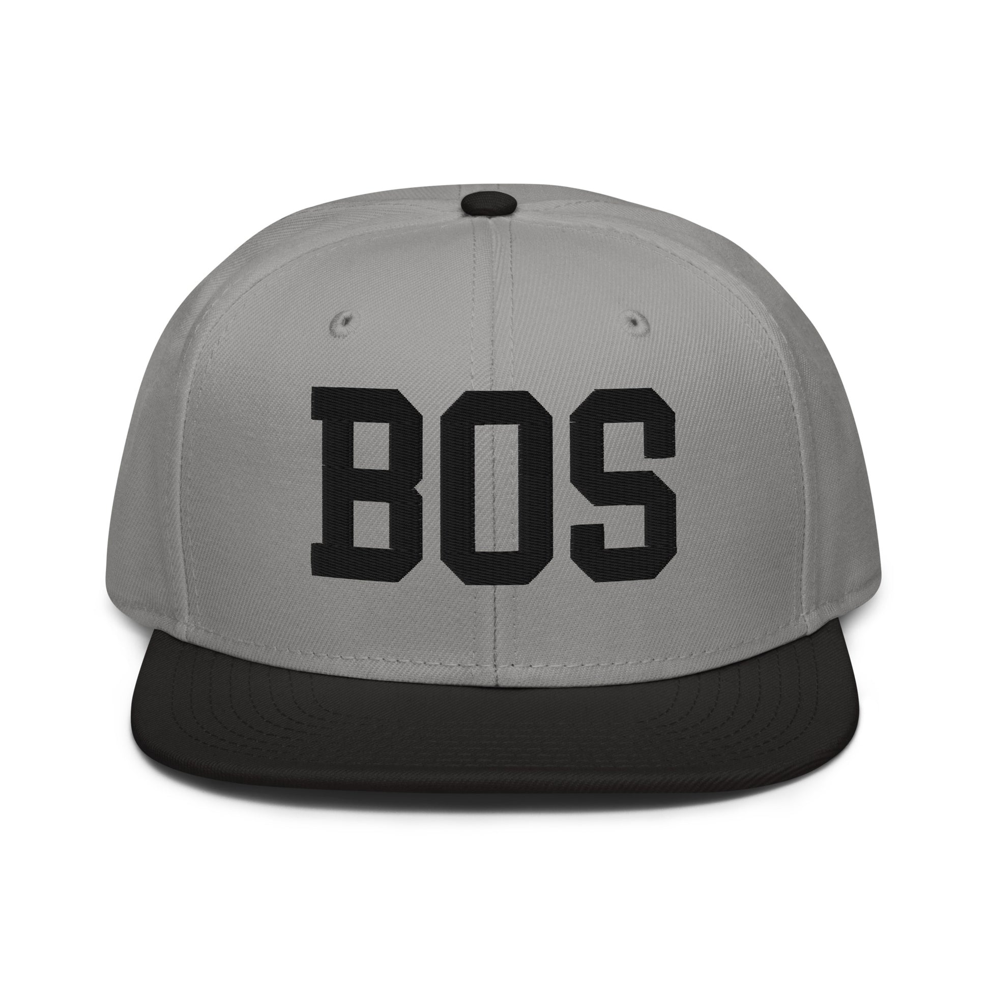 College-Style Wool-Blend Snapback Hat • Black • BOS Boston • YHM Designs - Image 19