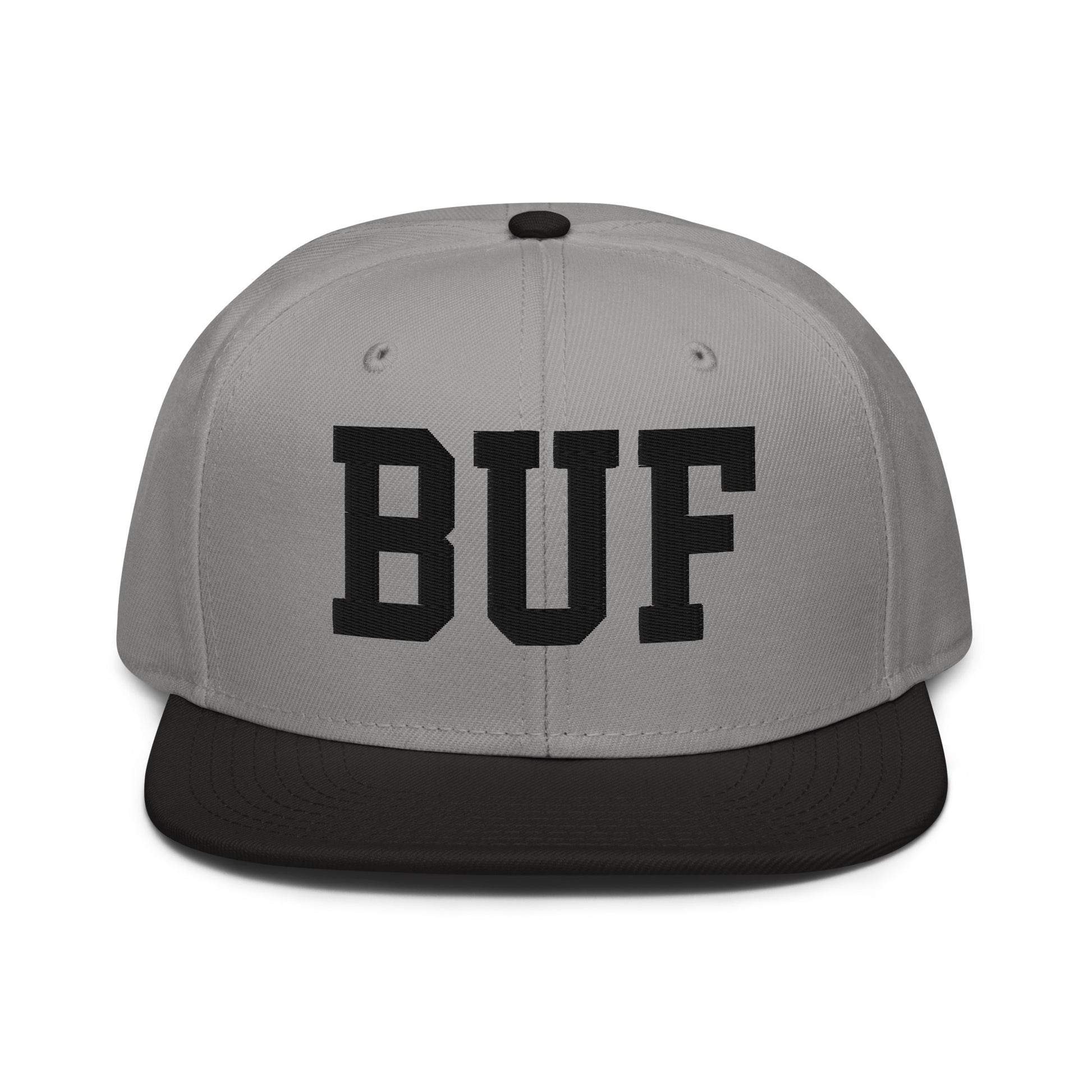 College-Style Wool-Blend Snapback Hat • Black • BUF Buffalo • YHM Designs - Image 19