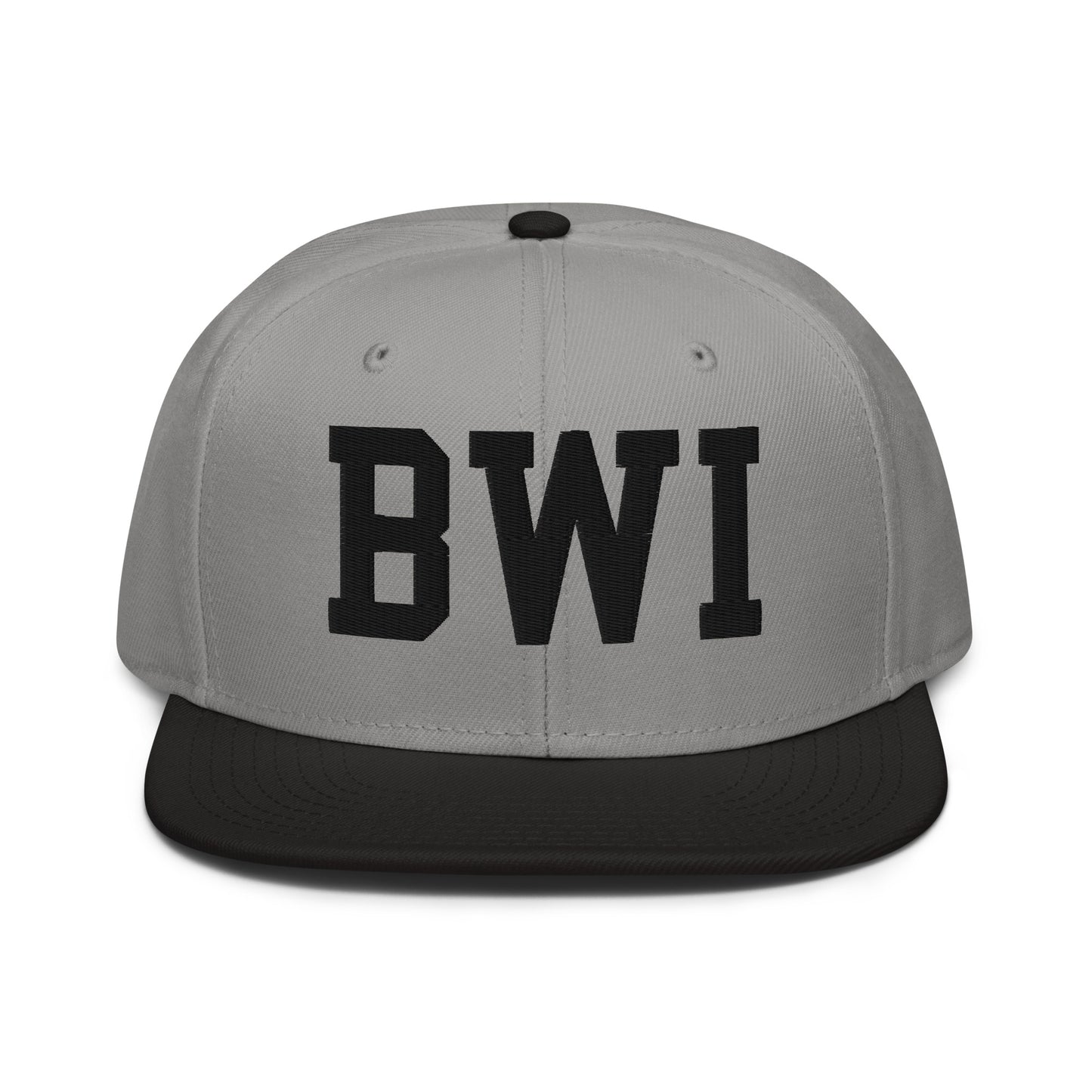 College-Style Wool-Blend Snapback Hat • Black • BWI Baltimore • YHM Designs - Image 19