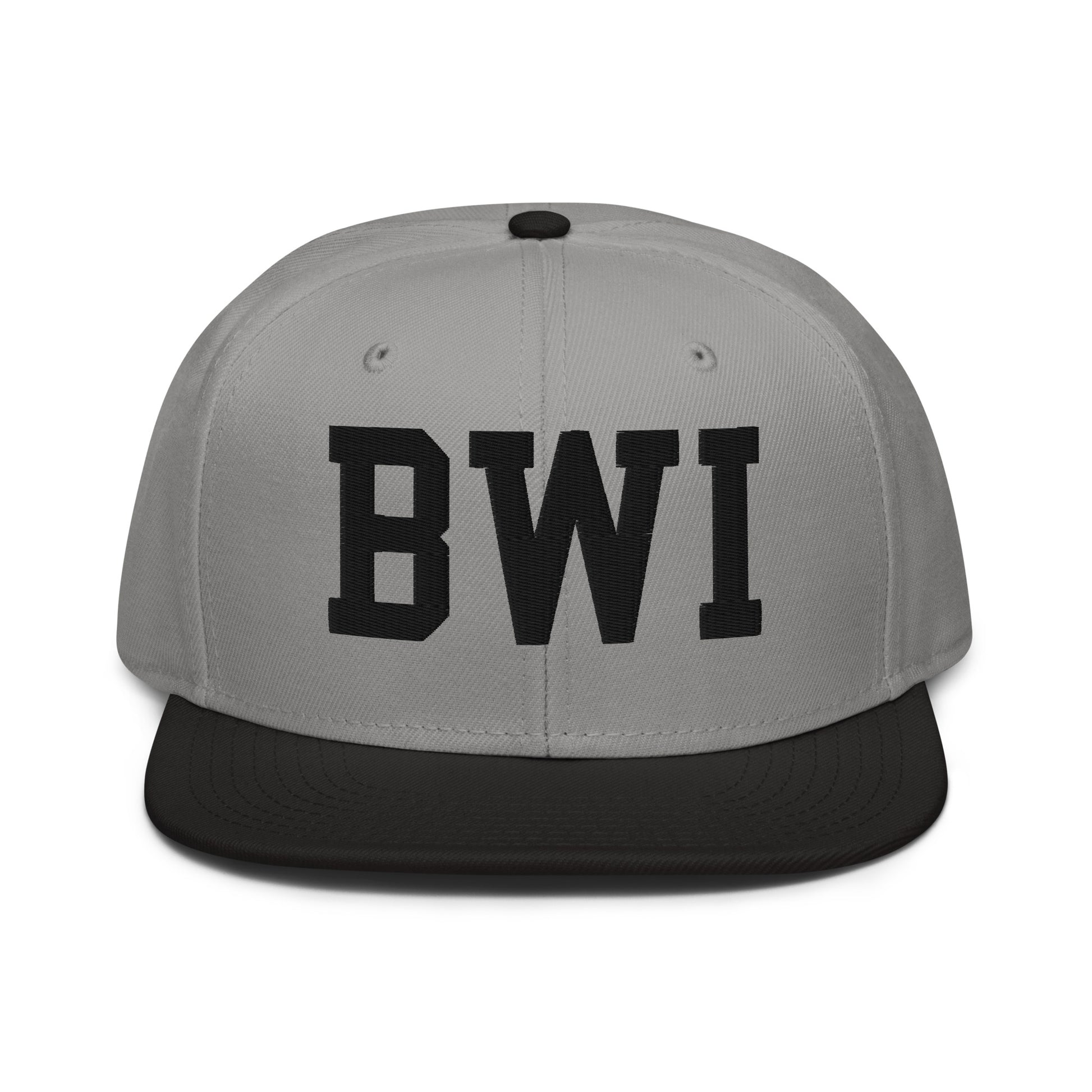 College-Style Wool-Blend Snapback Hat • Black • BWI Baltimore • YHM Designs - Image 19