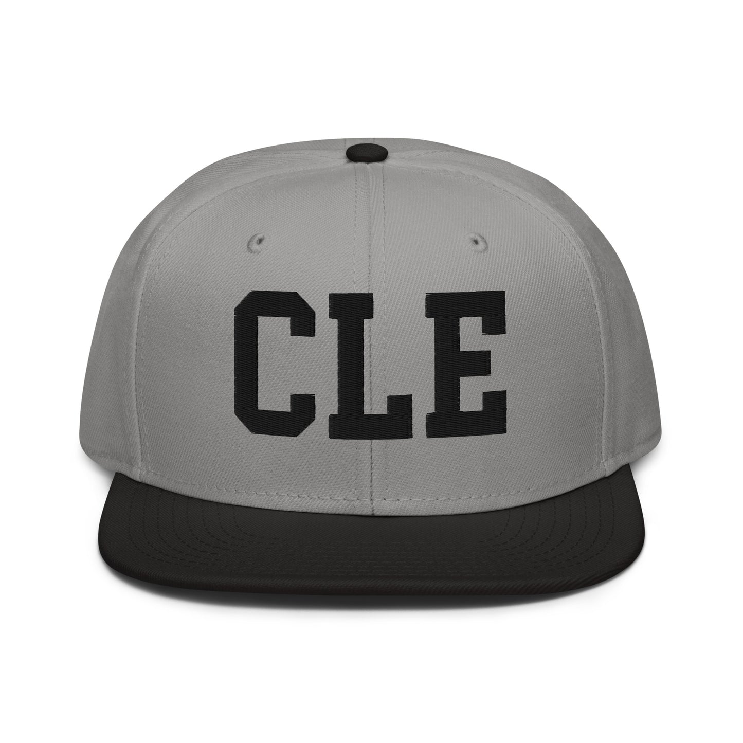College-Style Wool-Blend Snapback Hat • Black • CLE Cleveland • YHM Designs - Image 19