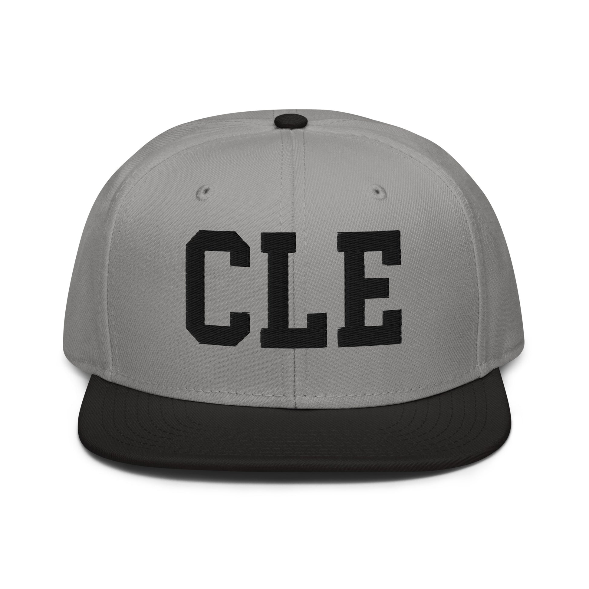 College-Style Wool-Blend Snapback Hat • Black • CLE Cleveland • YHM Designs - Image 19