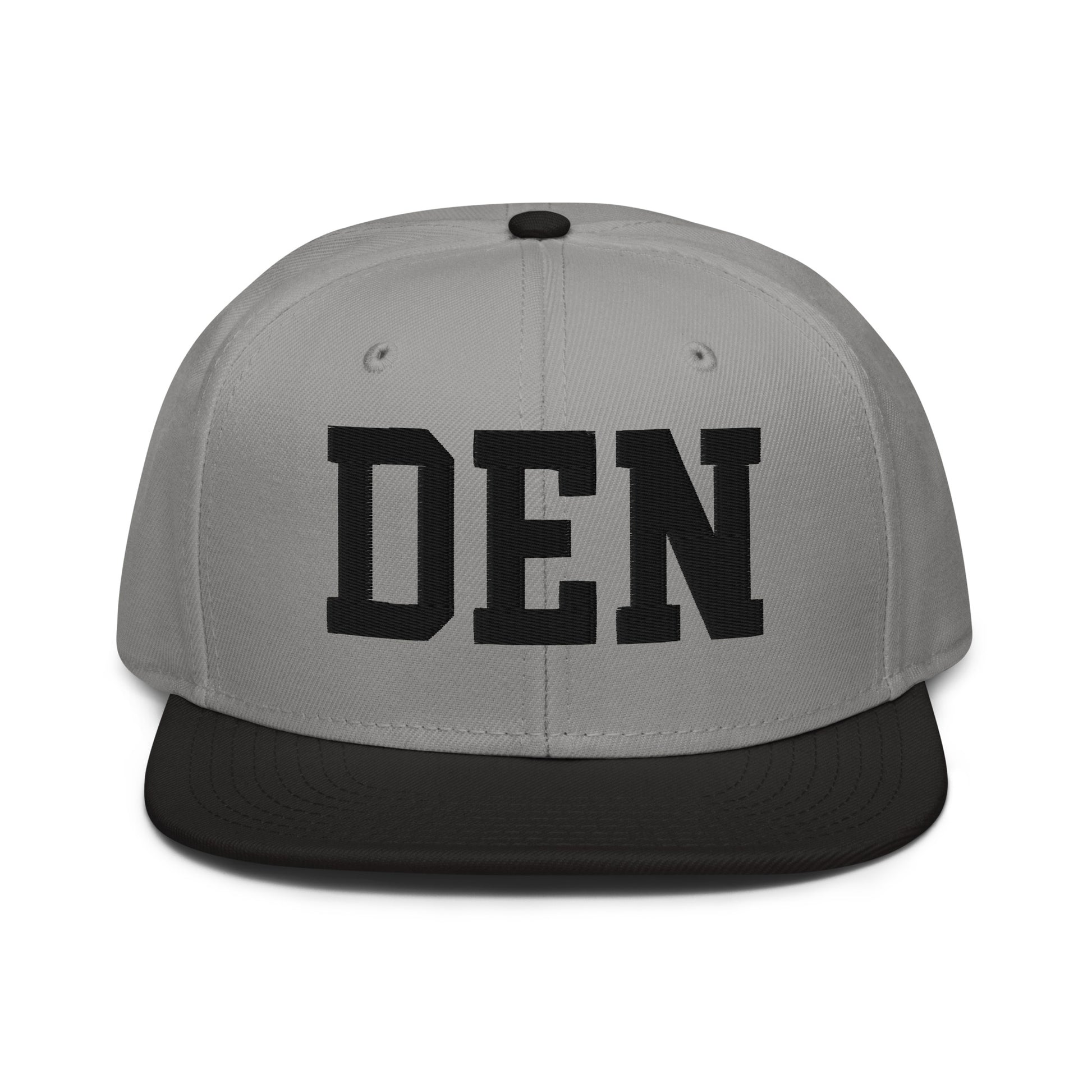 College-Style Wool-Blend Snapback Hat • Black • DEN Denver • YHM Designs - Image 19