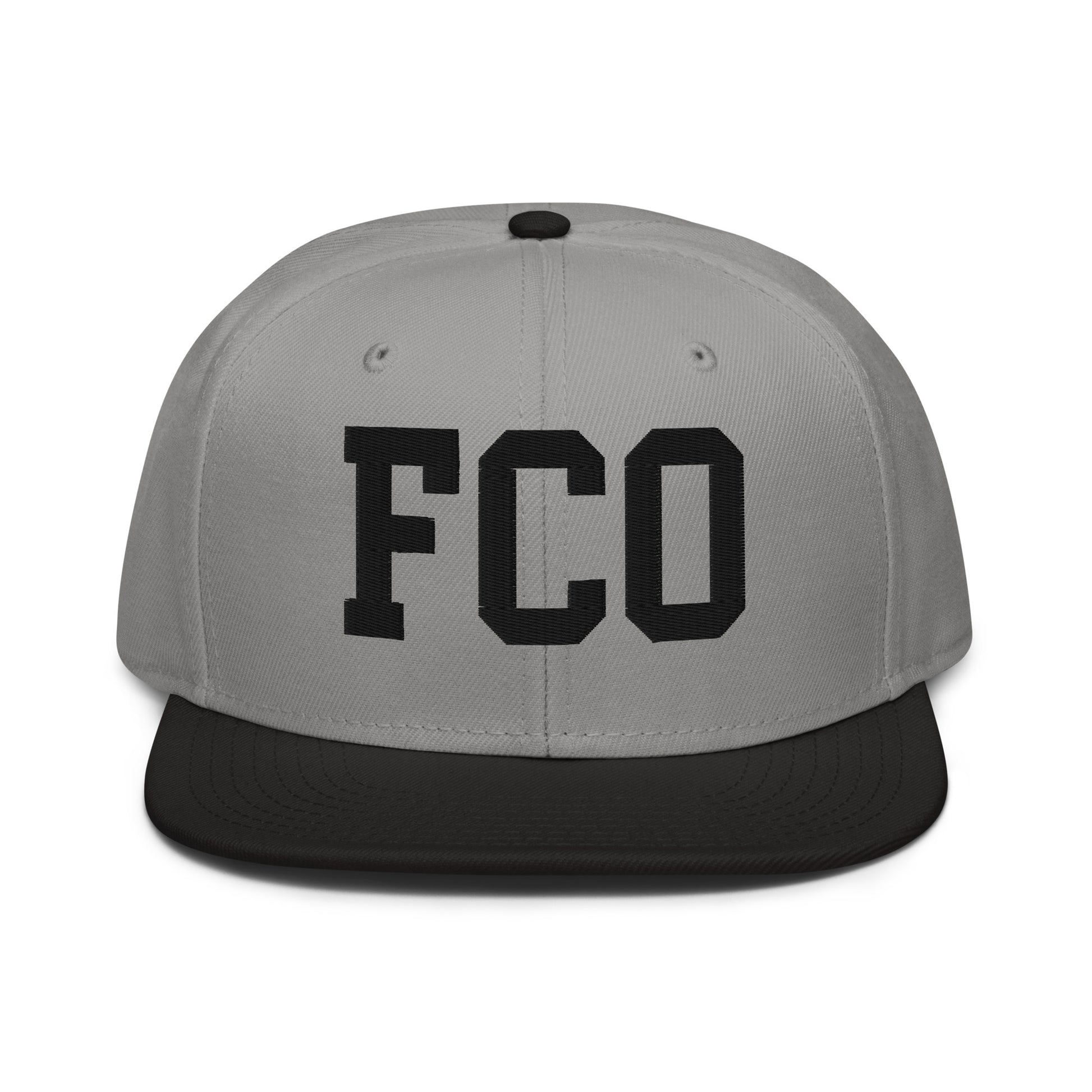 College-Style Wool-Blend Snapback Hat • Black • FCO Rome • YHM Designs - Image 19