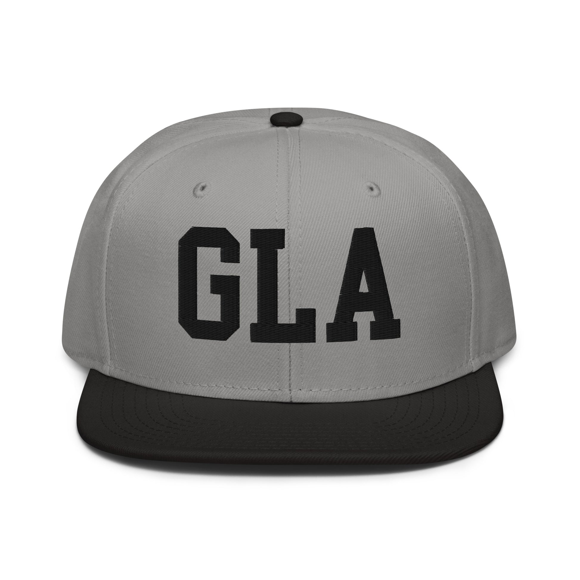 College-Style Wool-Blend Snapback Hat • Black • GLA Glasgow • YHM Designs - Image 19