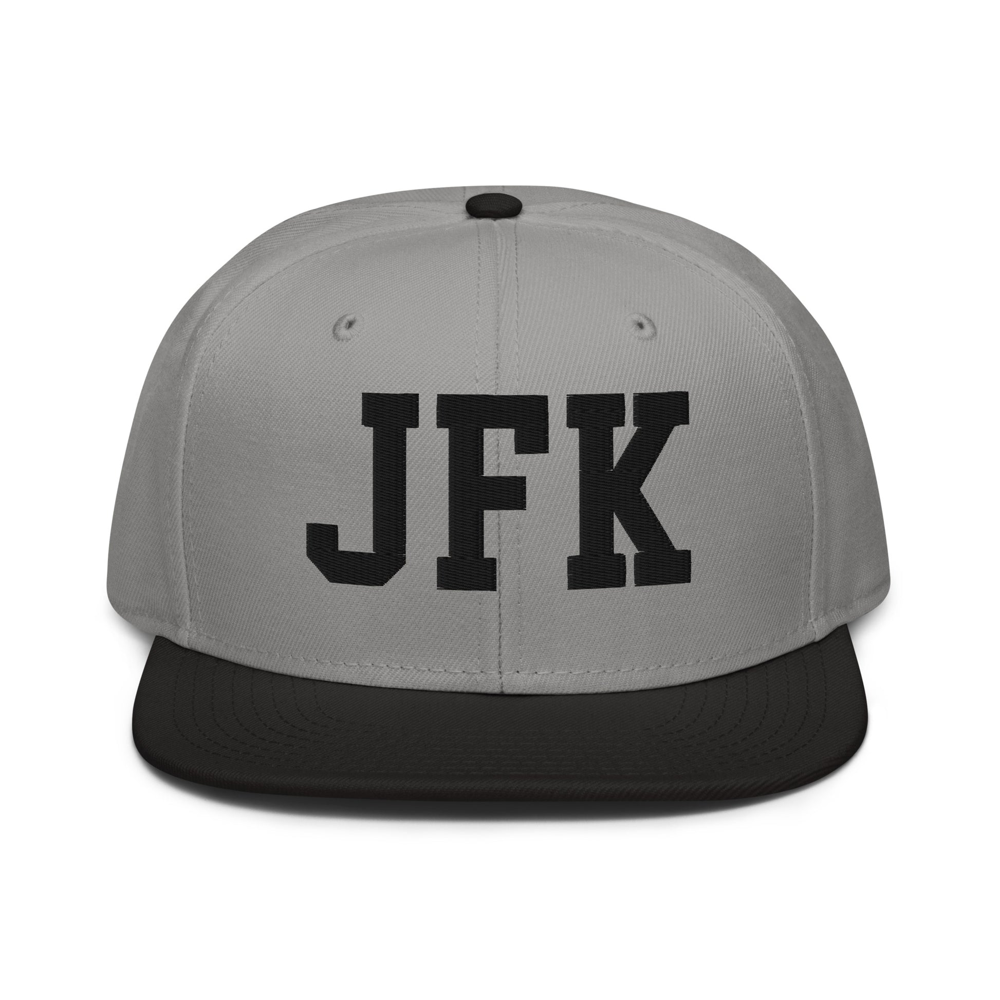 College-Style Wool-Blend Snapback Hat • Black • JFK New York City • YHM Designs - Image 19