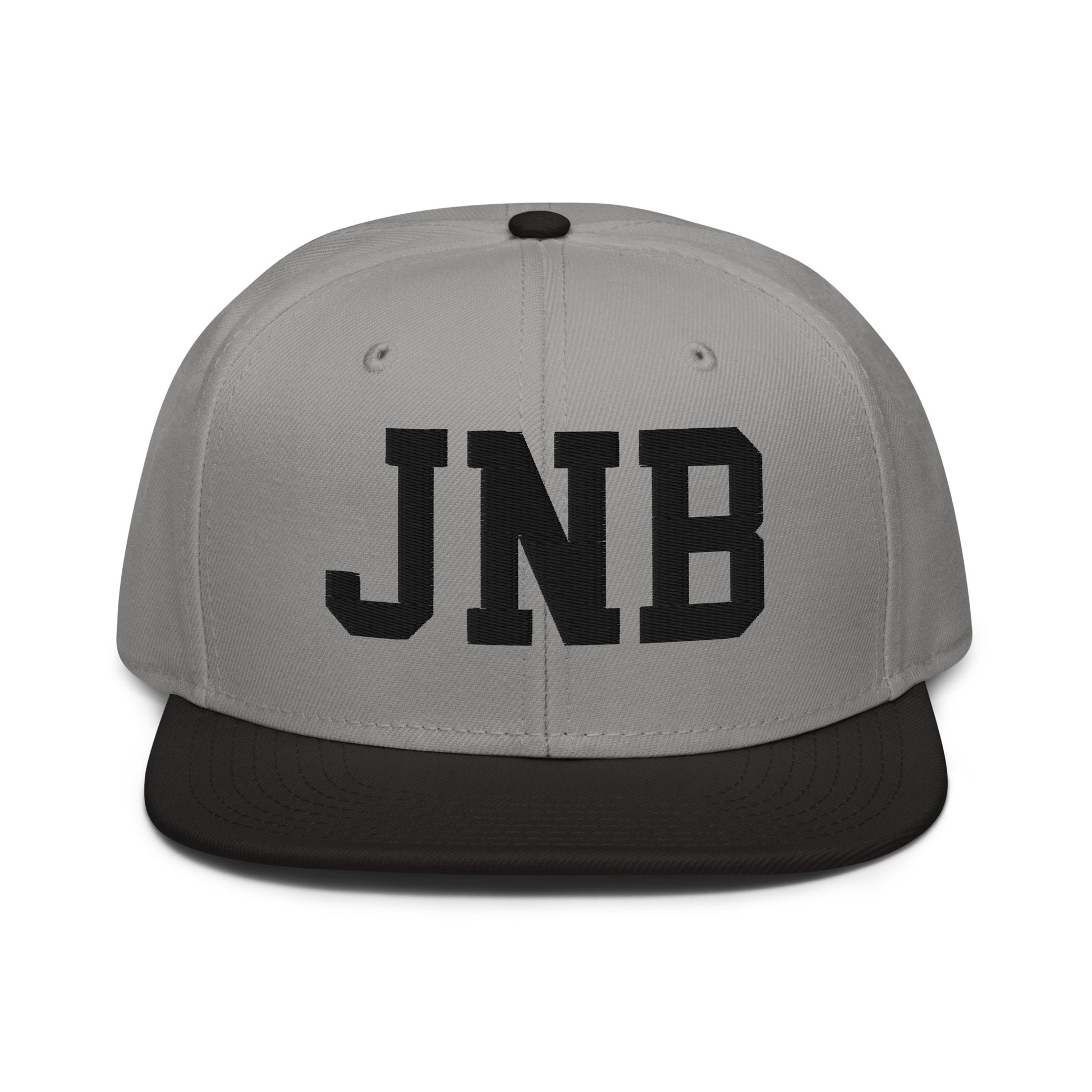College-Style Wool-Blend Snapback Hat • Black • JNB Johannesburg • YHM Designs - Image 19