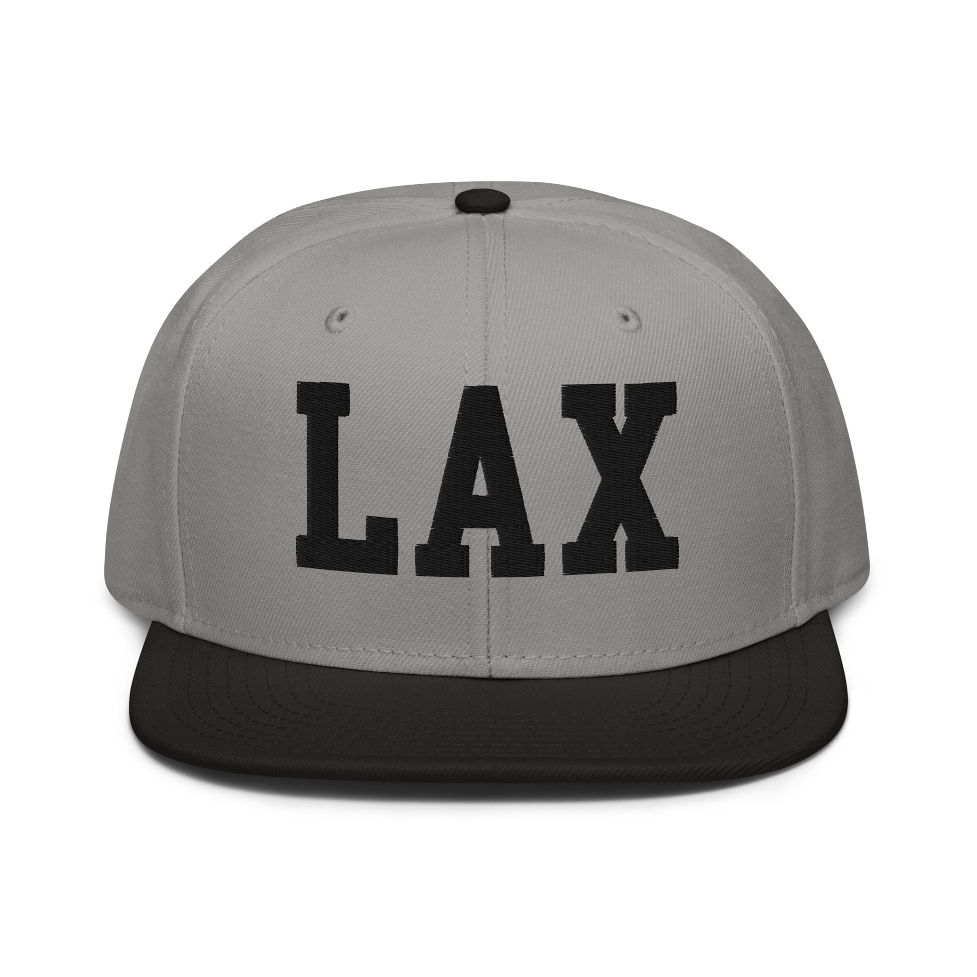 College-Style Wool-Blend Snapback Hat • Black • LAX Los Angeles • YHM Designs - Image 19