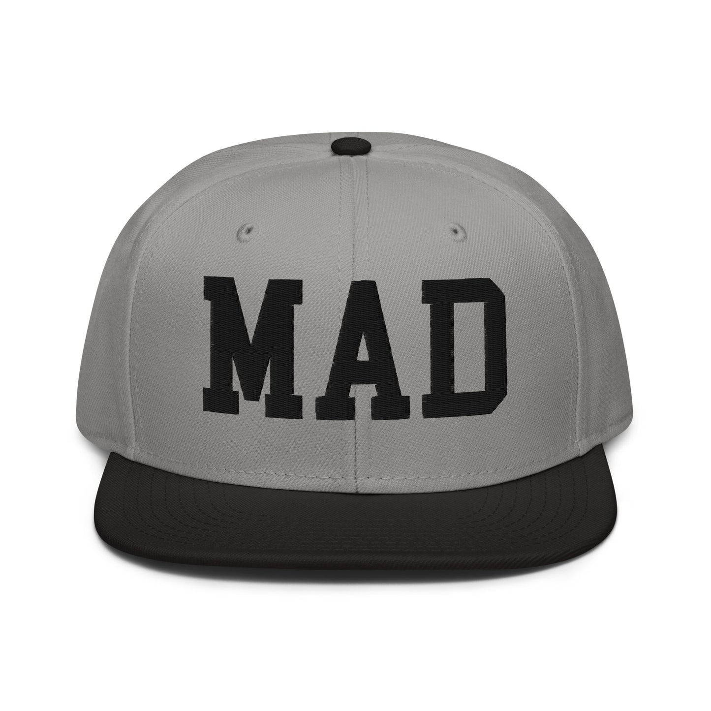 College-Style Wool-Blend Snapback Hat • Black • MAD Madrid • YHM Designs - Image 19
