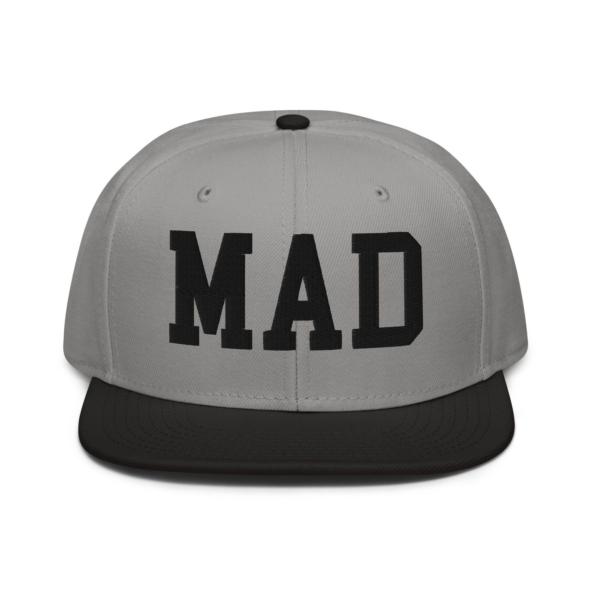 College-Style Wool-Blend Snapback Hat • Black • MAD Madrid • YHM Designs - Image 19