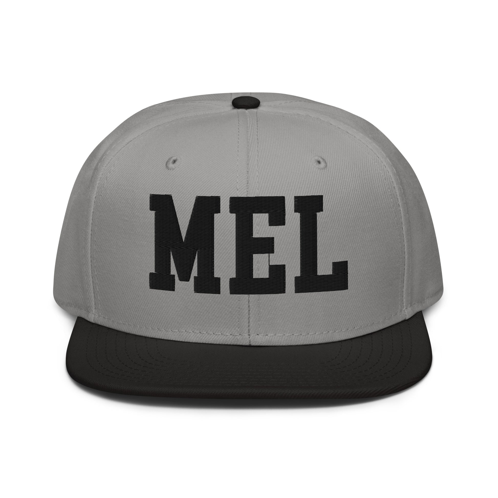 College-Style Wool-Blend Snapback Hat • Black • MEL Melbourne • YHM Designs - Image 19