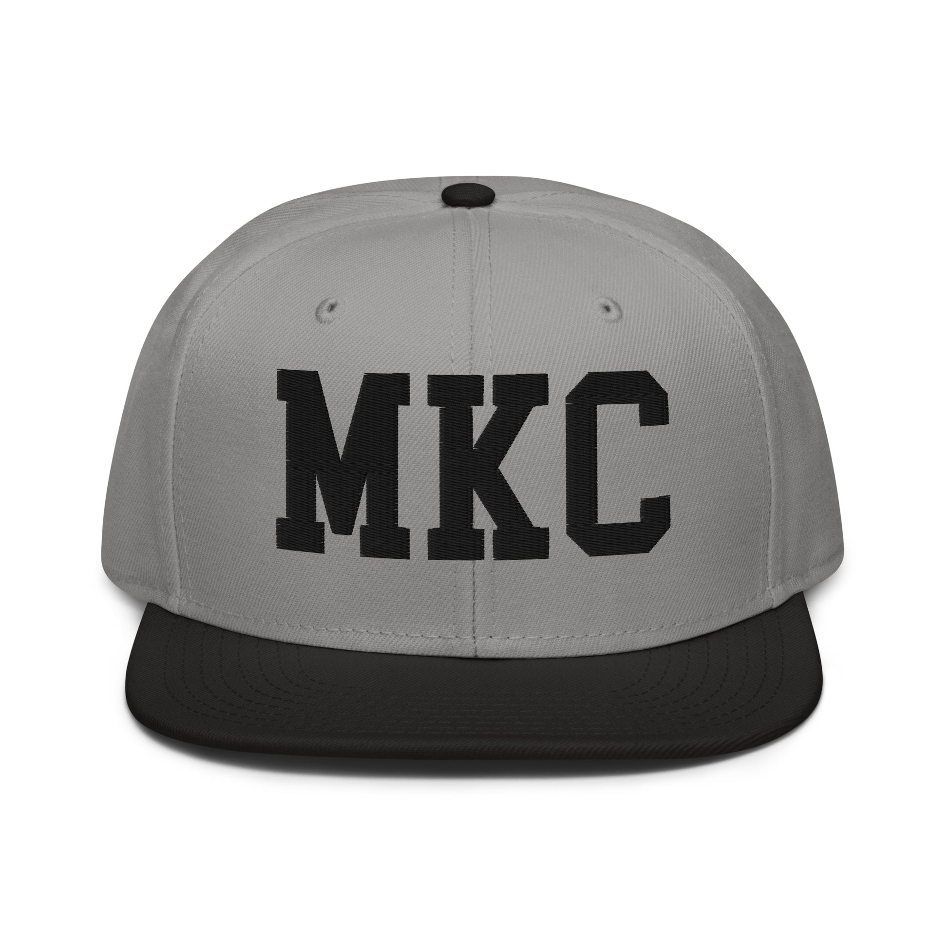 College-Style Wool-Blend Snapback Hat • Black • MKC Kansas City • YHM Designs - Image 19