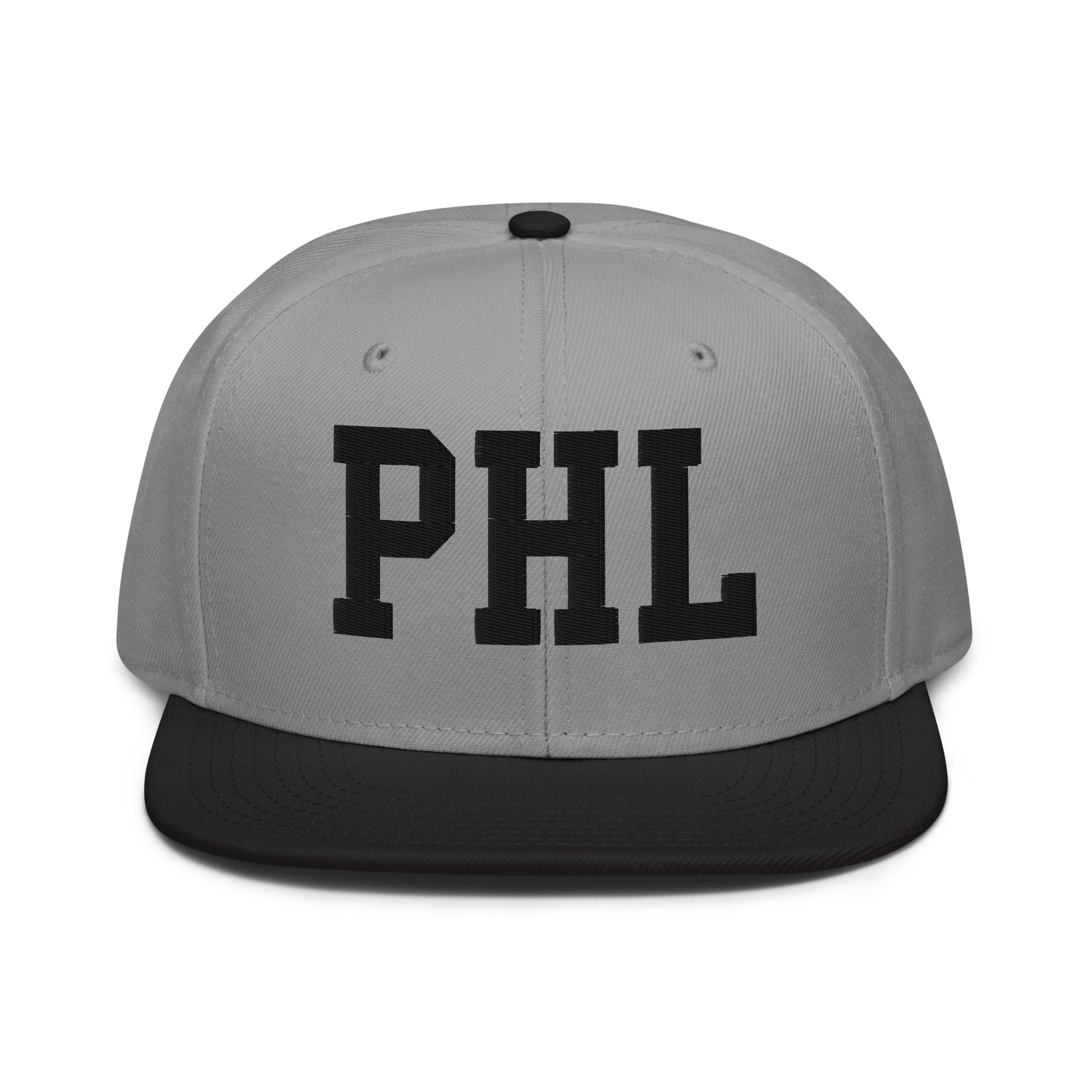 College-Style Wool-Blend Snapback Hat • Black • PHL Philadelphia • YHM Designs - Image 19