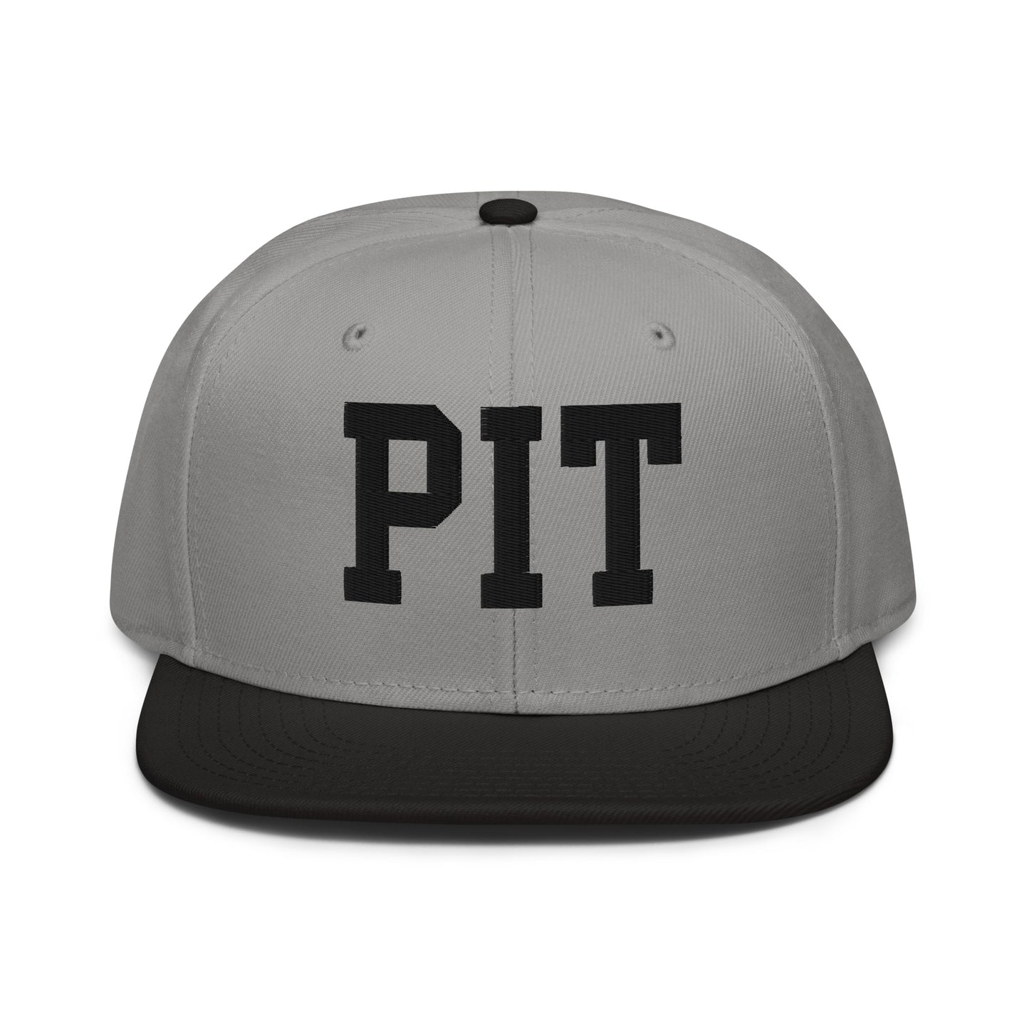 College-Style Wool-Blend Snapback Hat • Black • PIT Pittsburgh • YHM Designs - Image 19