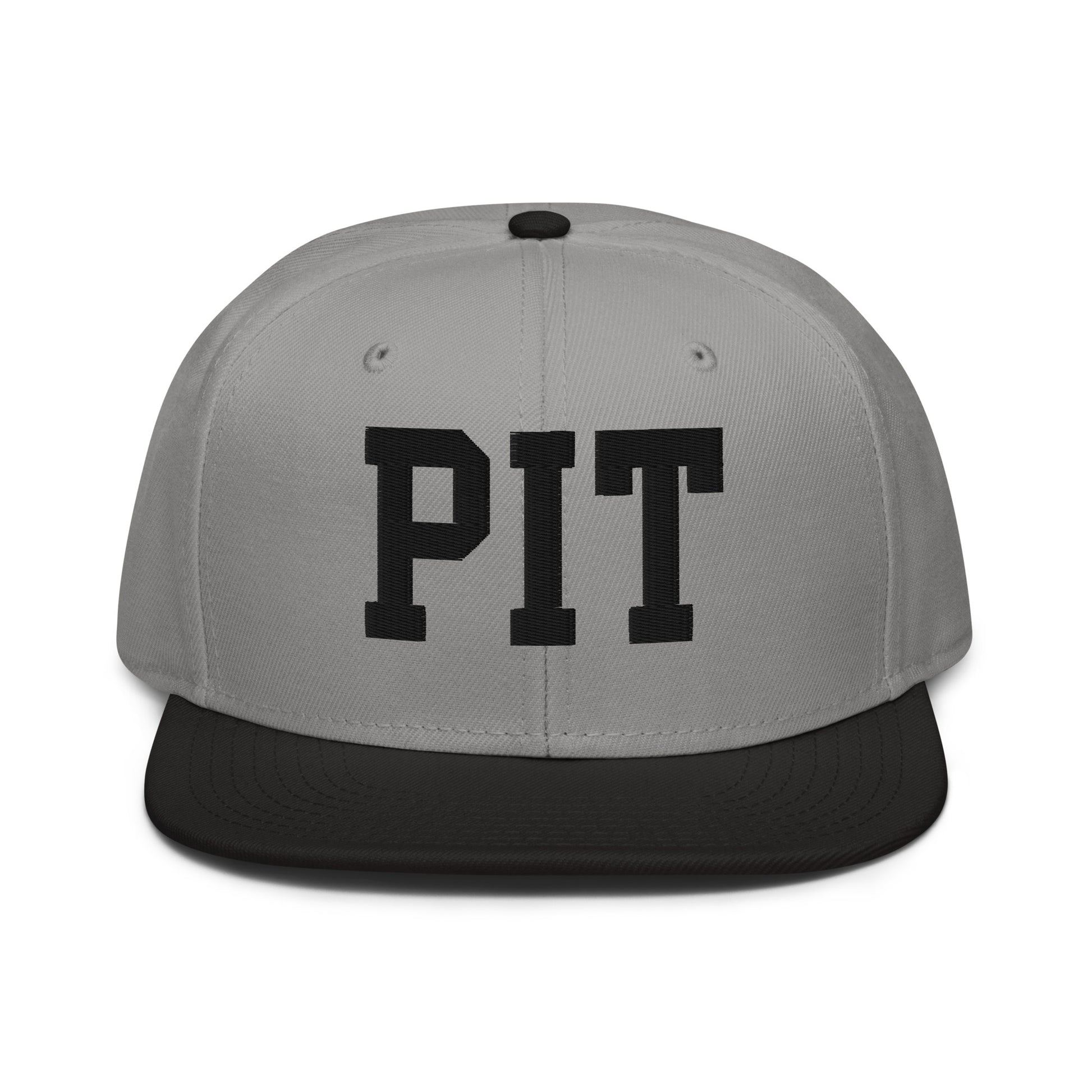 College-Style Wool-Blend Snapback Hat • Black • PIT Pittsburgh • YHM Designs - Image 19