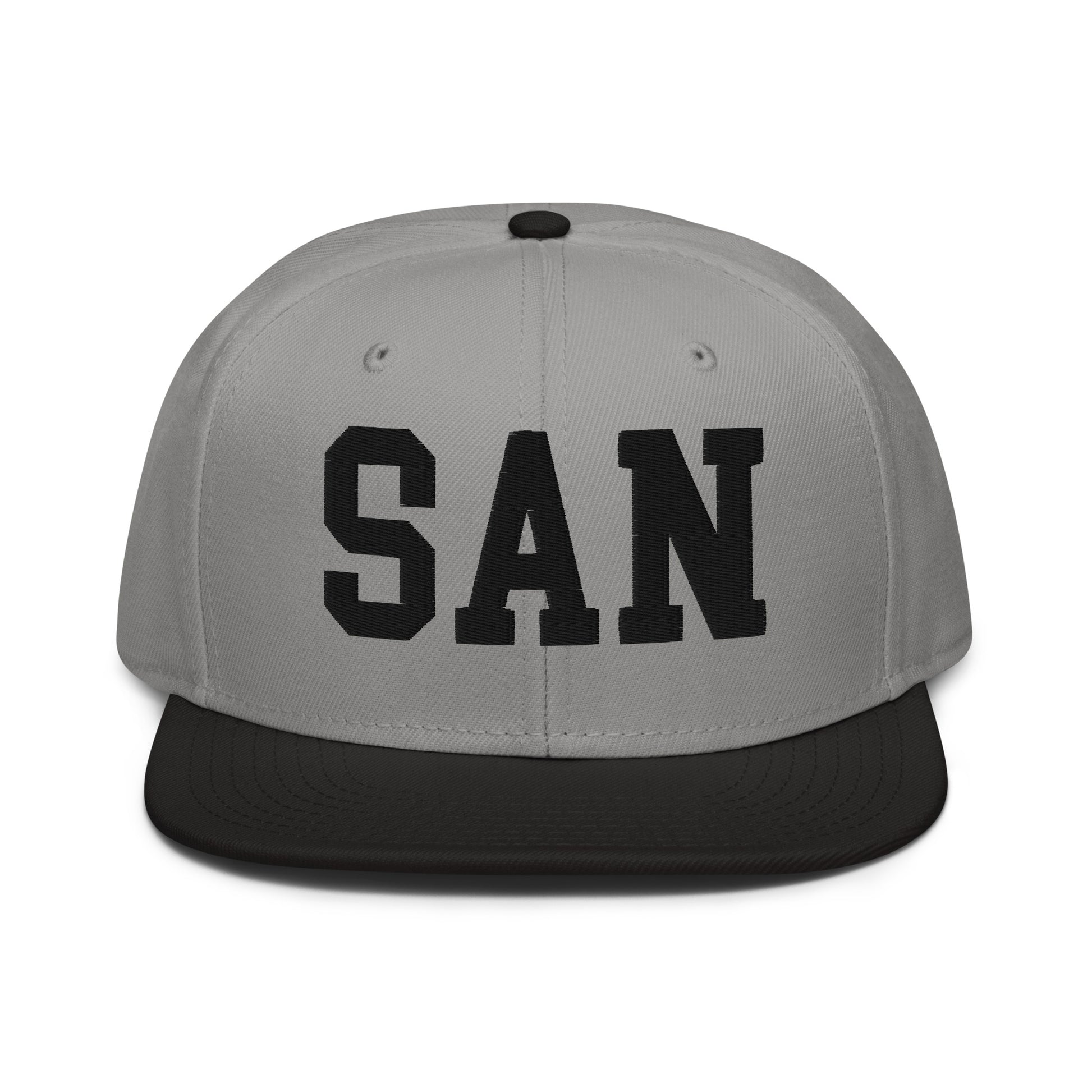 College-Style Wool-Blend Snapback Hat • Black • SAN San Diego • YHM Designs - Image 19